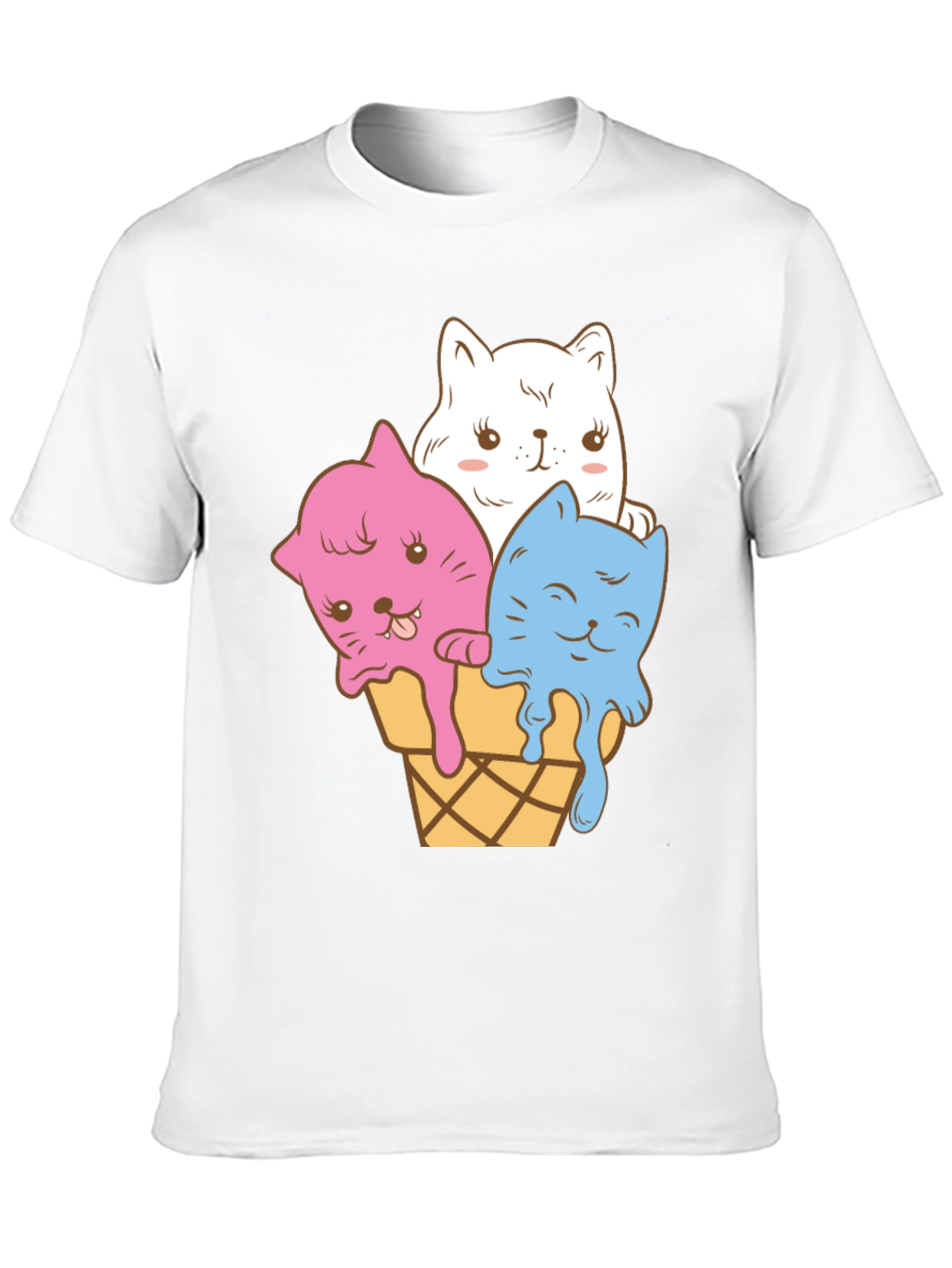 Cute Cats Ice Cream Graphic Tee