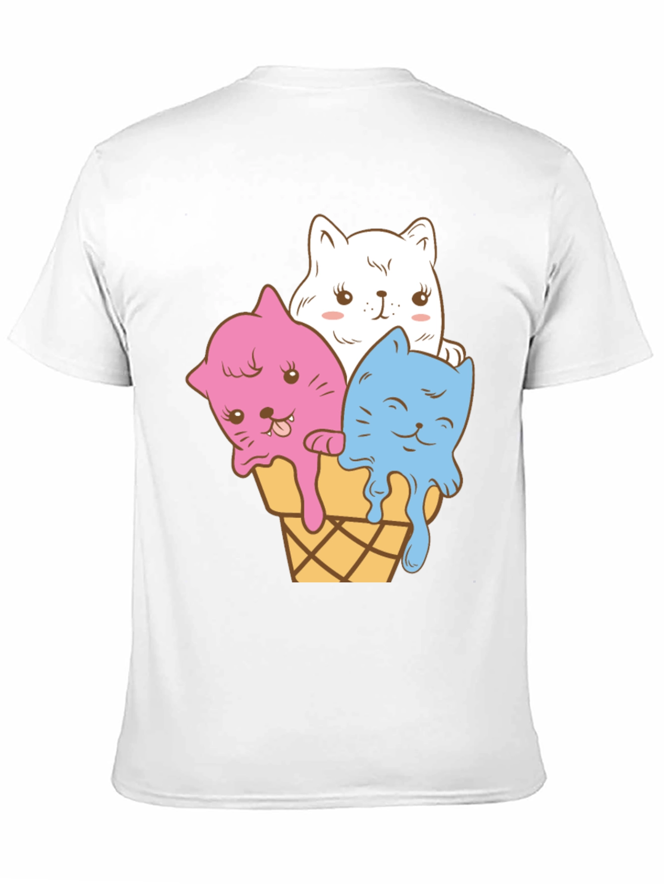 Cute Cats Ice Cream Graphic Tee