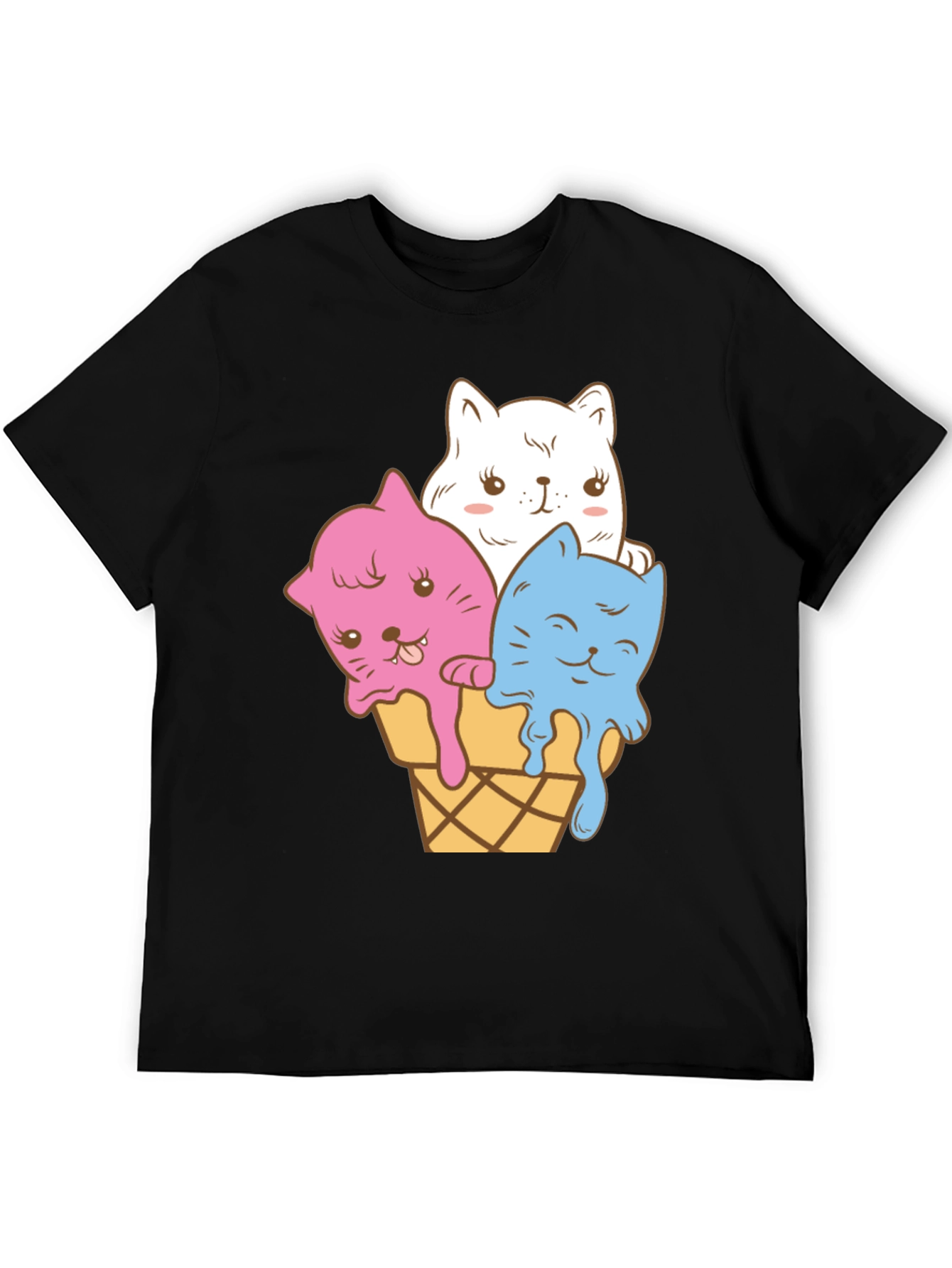 Cute Cats Ice Cream Graphic Tee