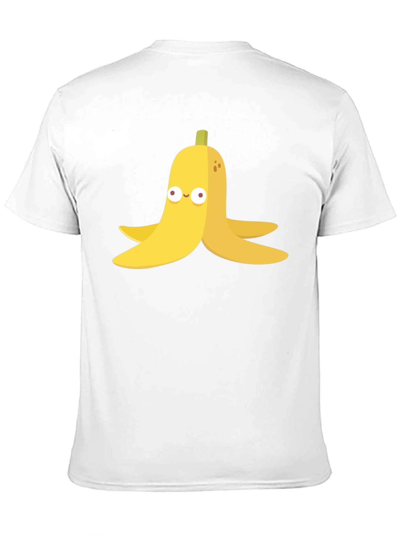 Banana Peel Cartoon Graphic Black T-Shirt