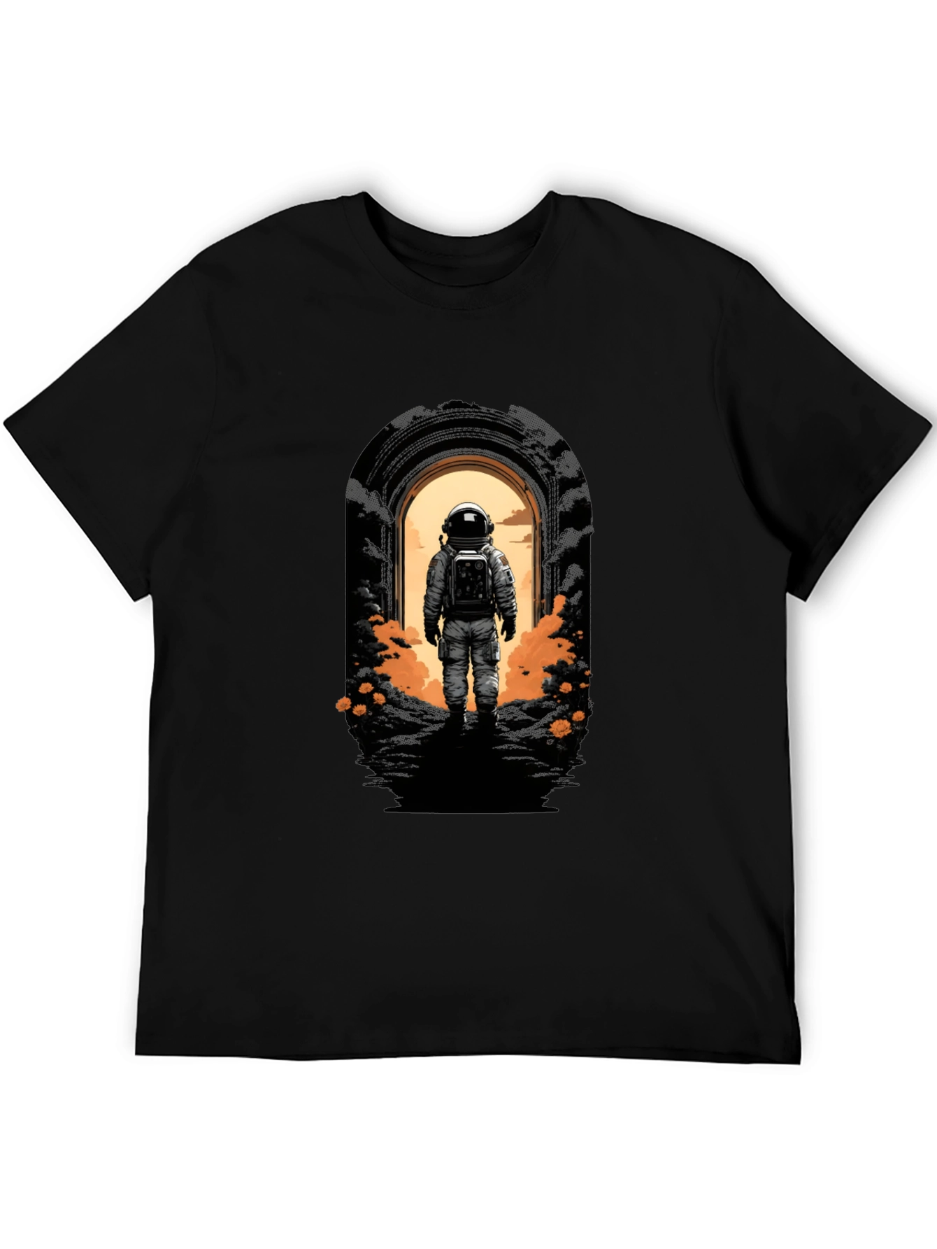 Astronaut Portal Black T-Shirt