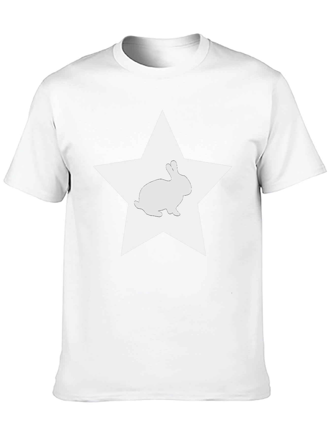Rabbit Star Graphic Tee - Black Cotton Blend