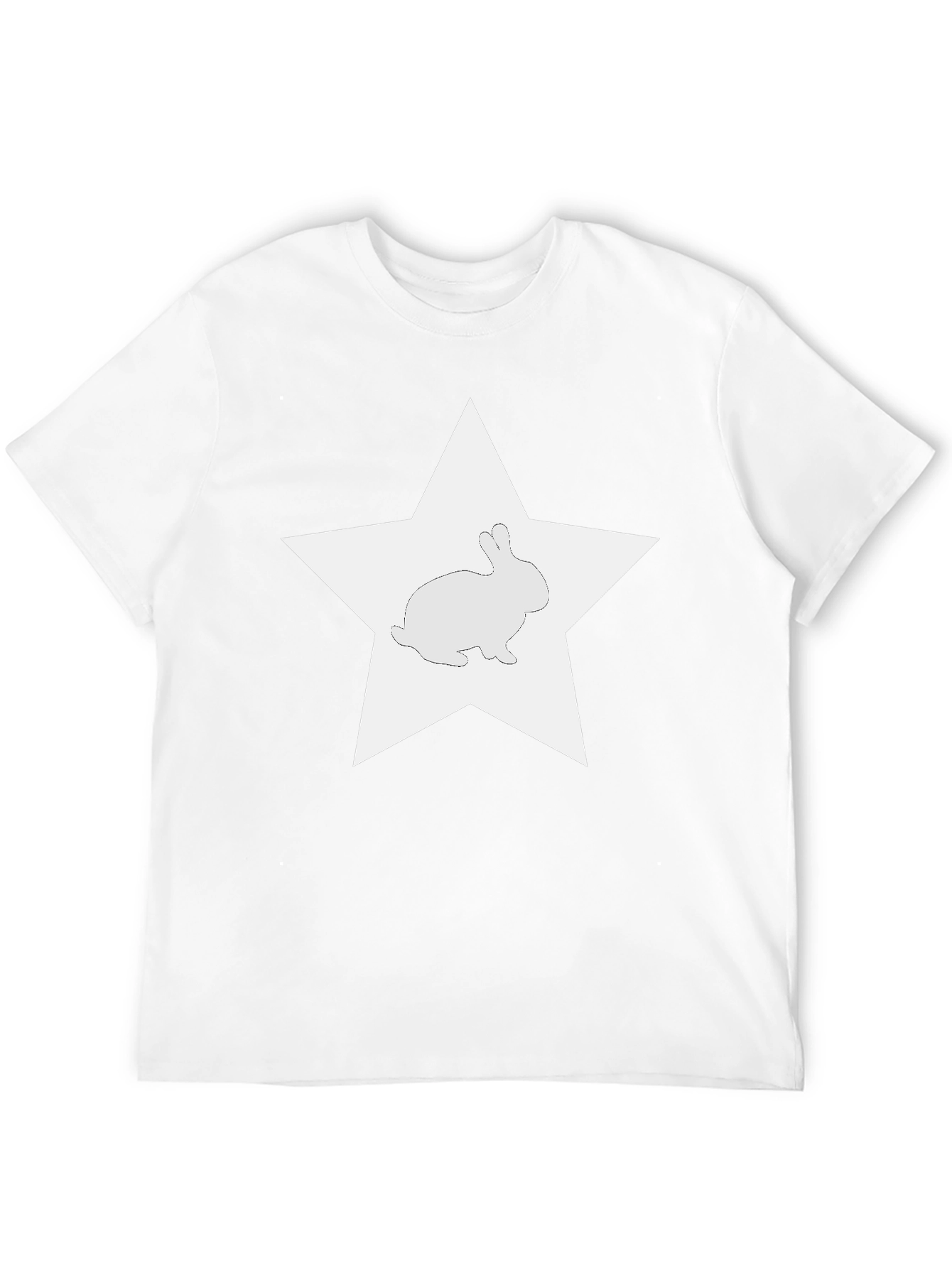 Rabbit Star Graphic Tee - Black Cotton Blend