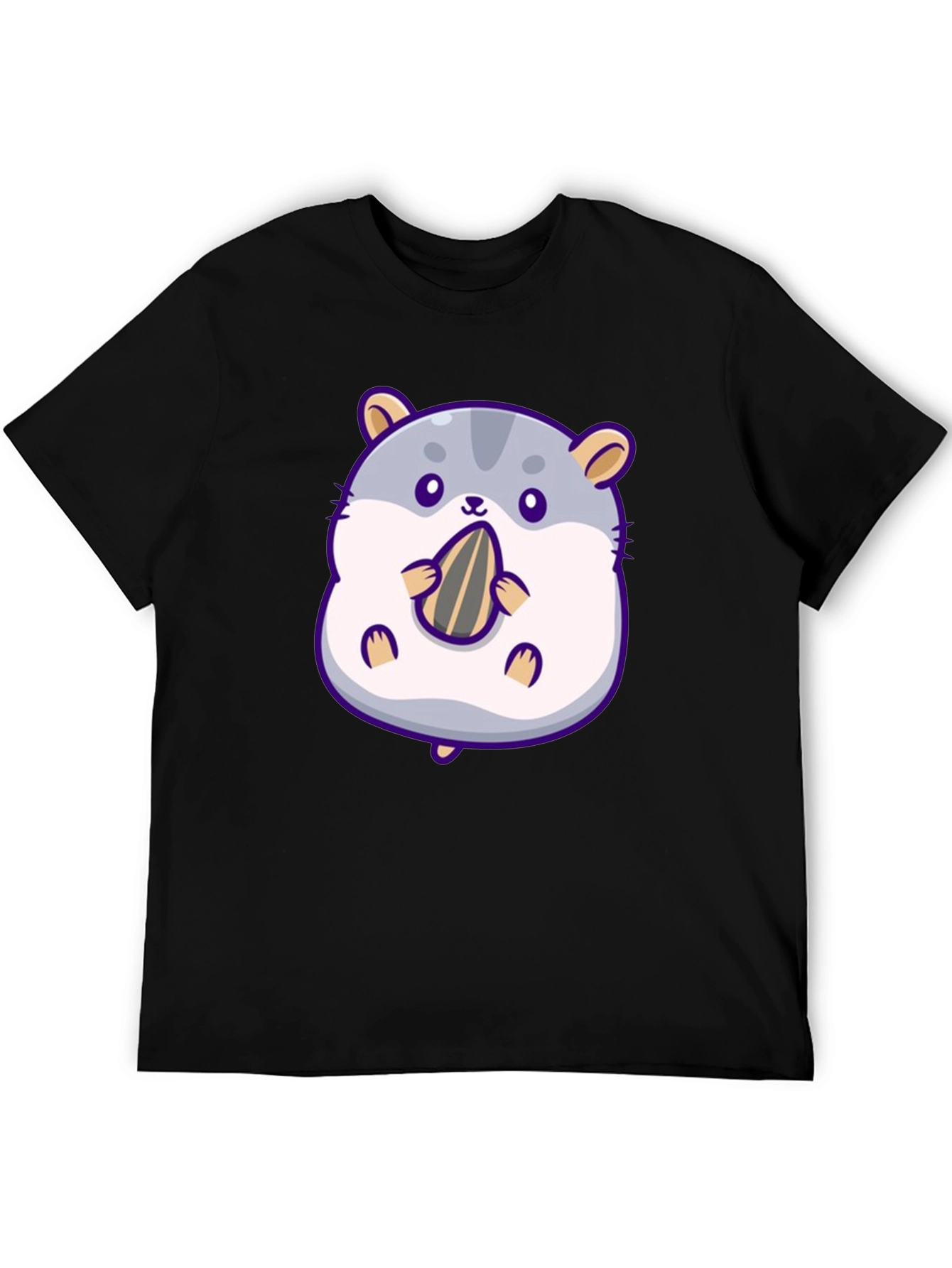 Cute Hamster Eating Seed Graphic Tee