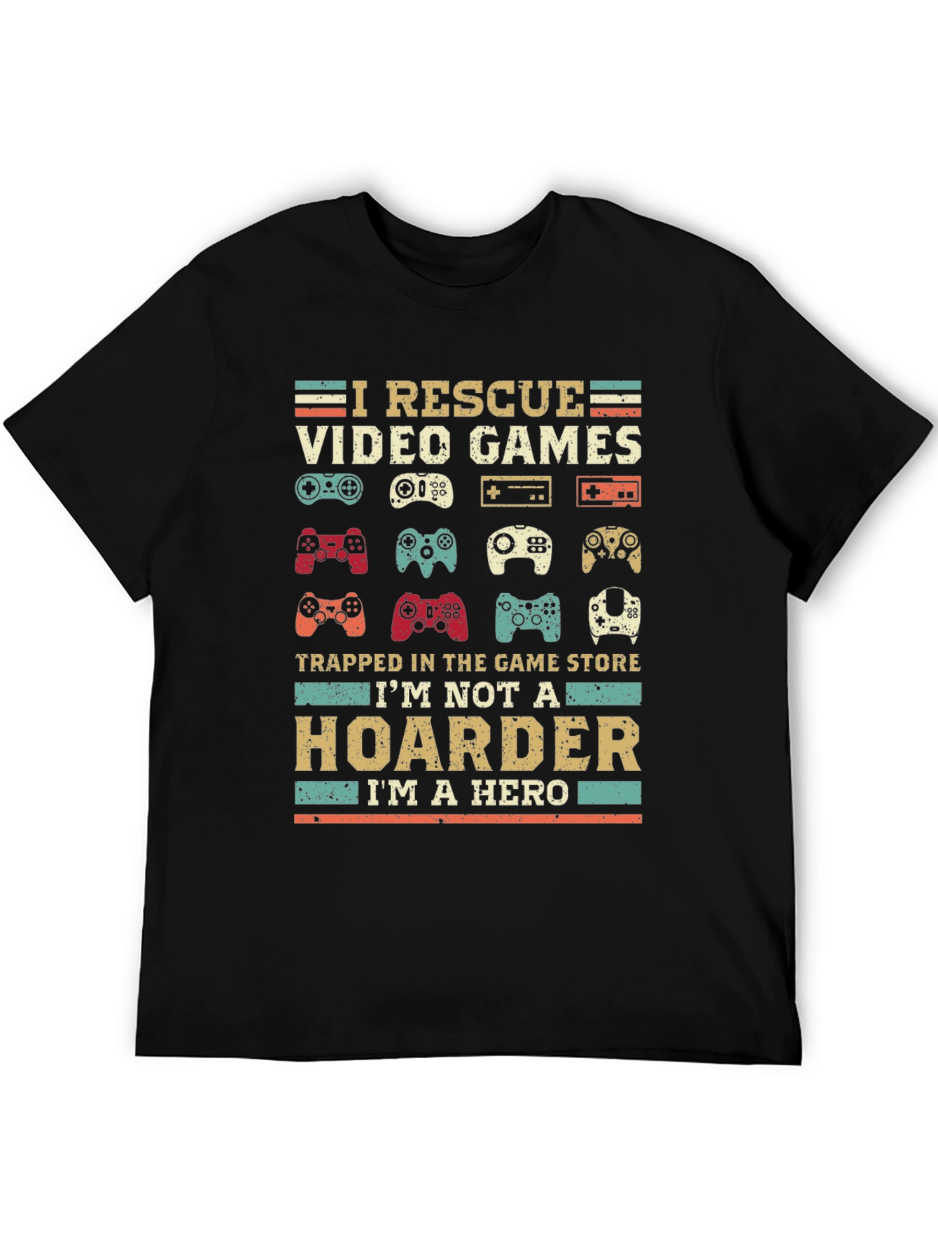 I Rescue Video Games T-Shirt - Gamer Hero Tee