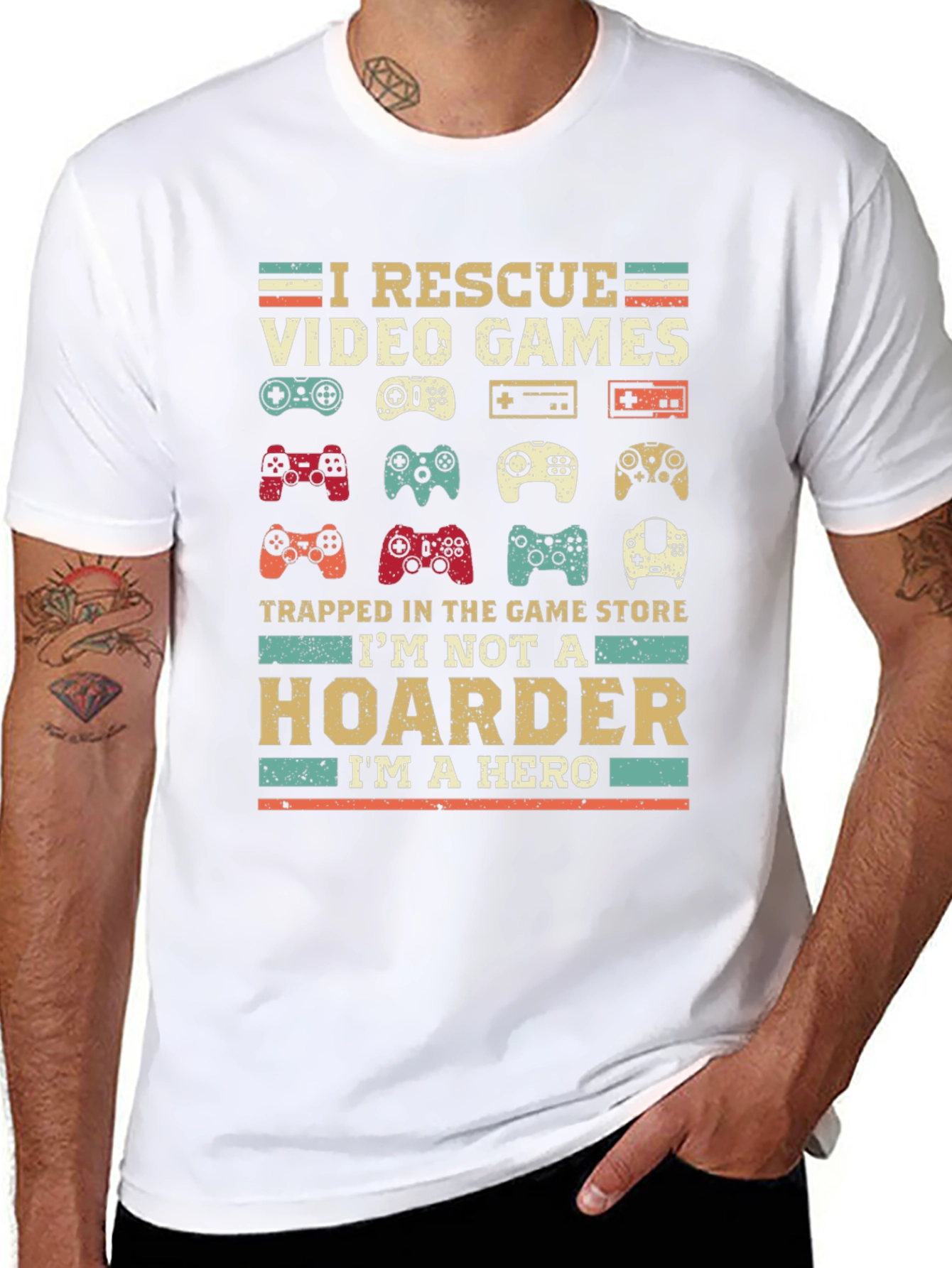 I Rescue Video Games T-Shirt - Gamer Hero Tee