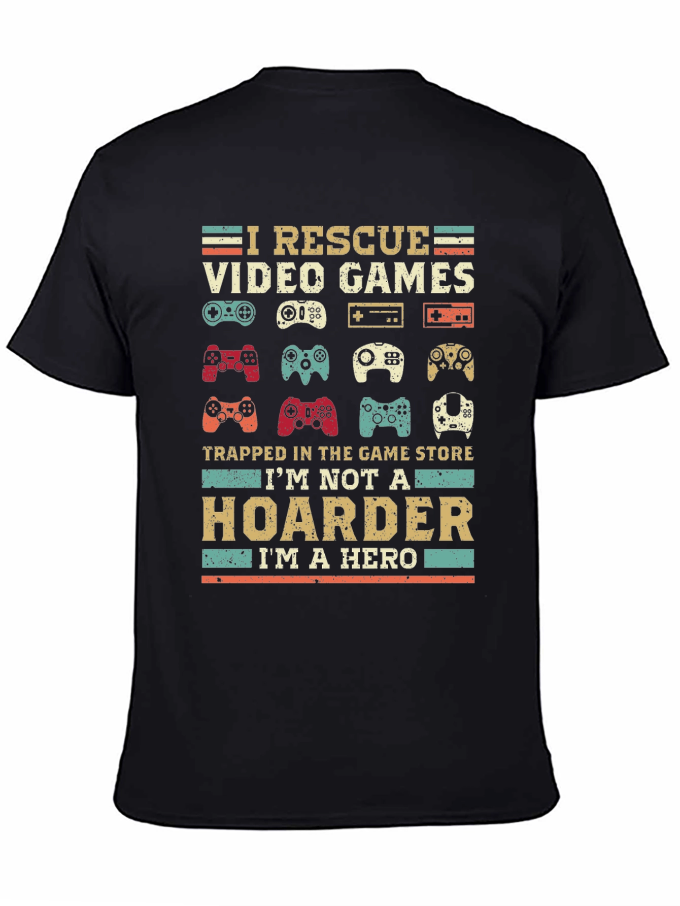I Rescue Video Games T-Shirt - Gamer Hero Tee