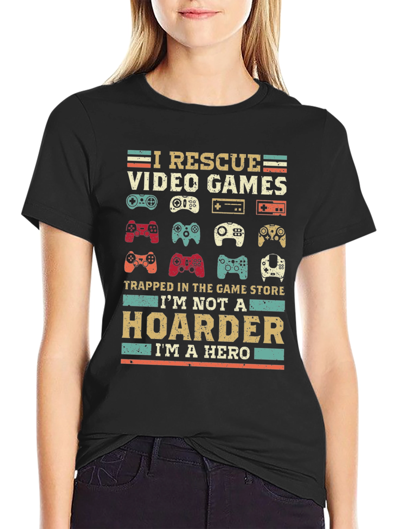 I Rescue Video Games T-Shirt - Gamer Hero Tee