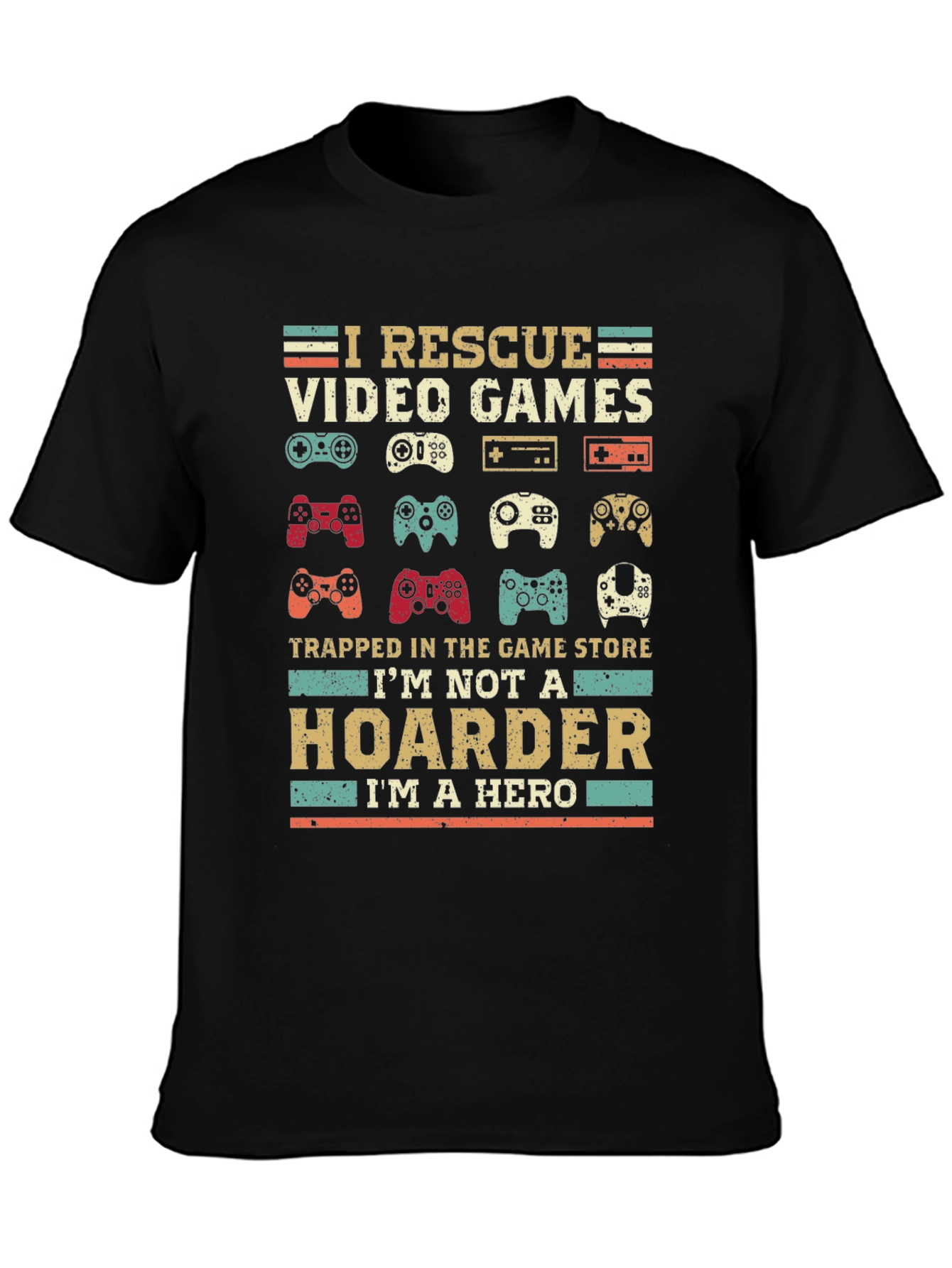 I Rescue Video Games T-Shirt - Gamer Hero Tee