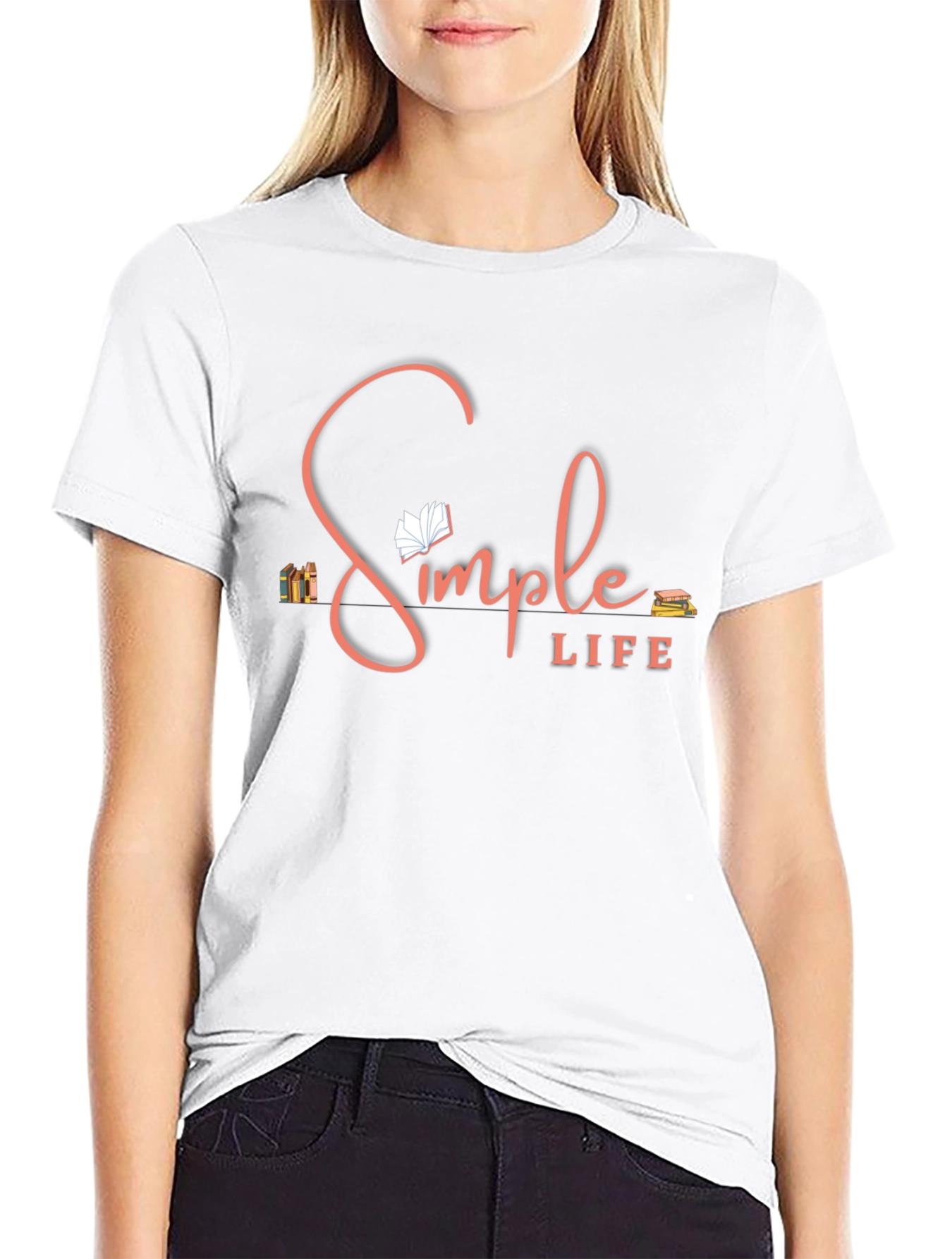 Simple Life T-Shirt: Book Lover Design