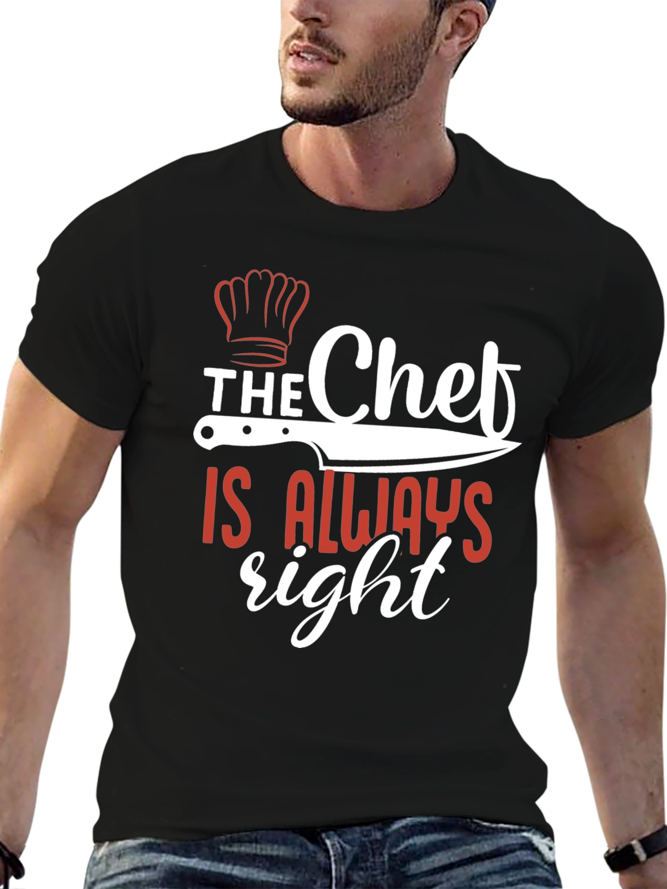 The Chef Is Always Right Black T-Shirt