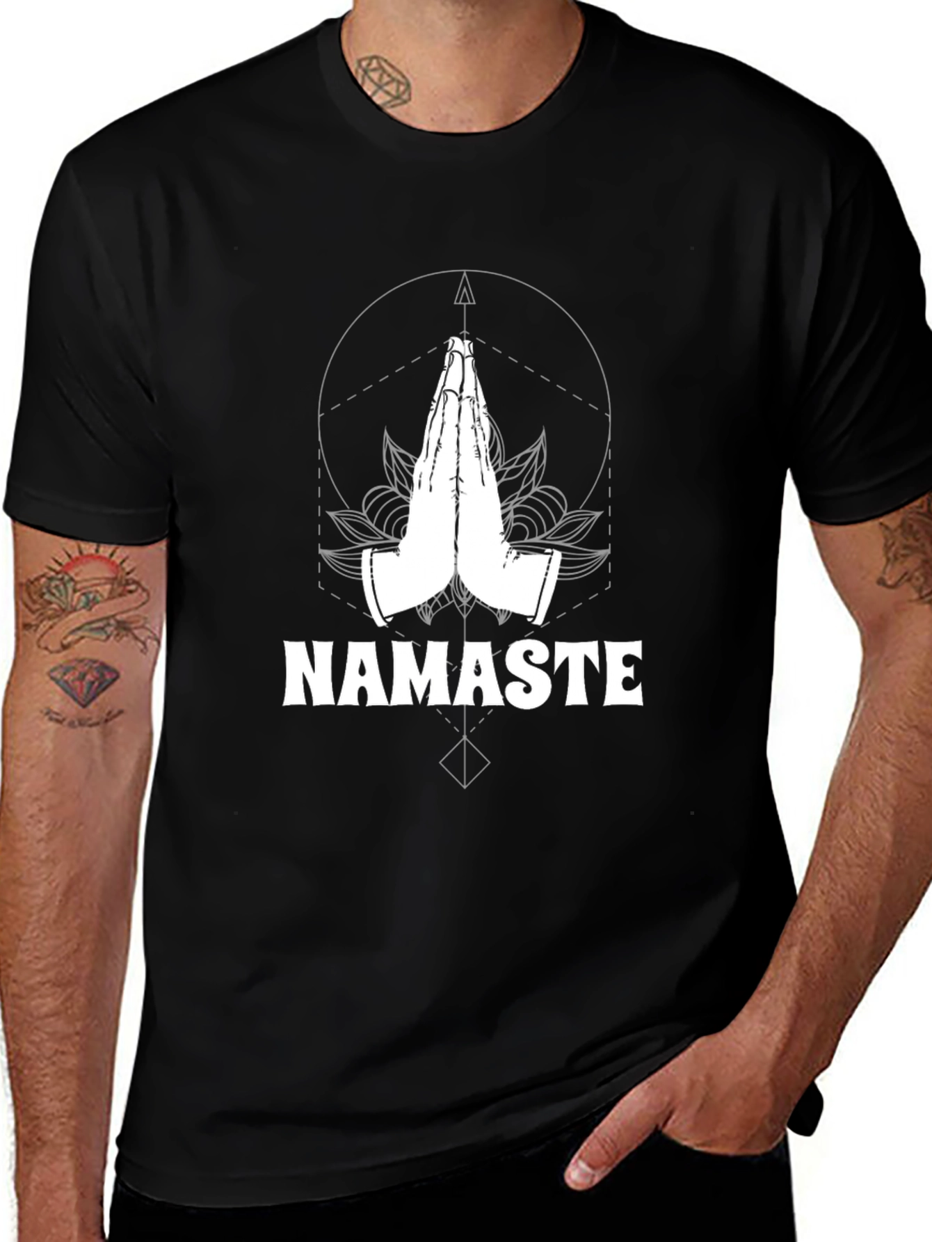 Namaste Hands Graphic T-Shirt - Spiritual Tee