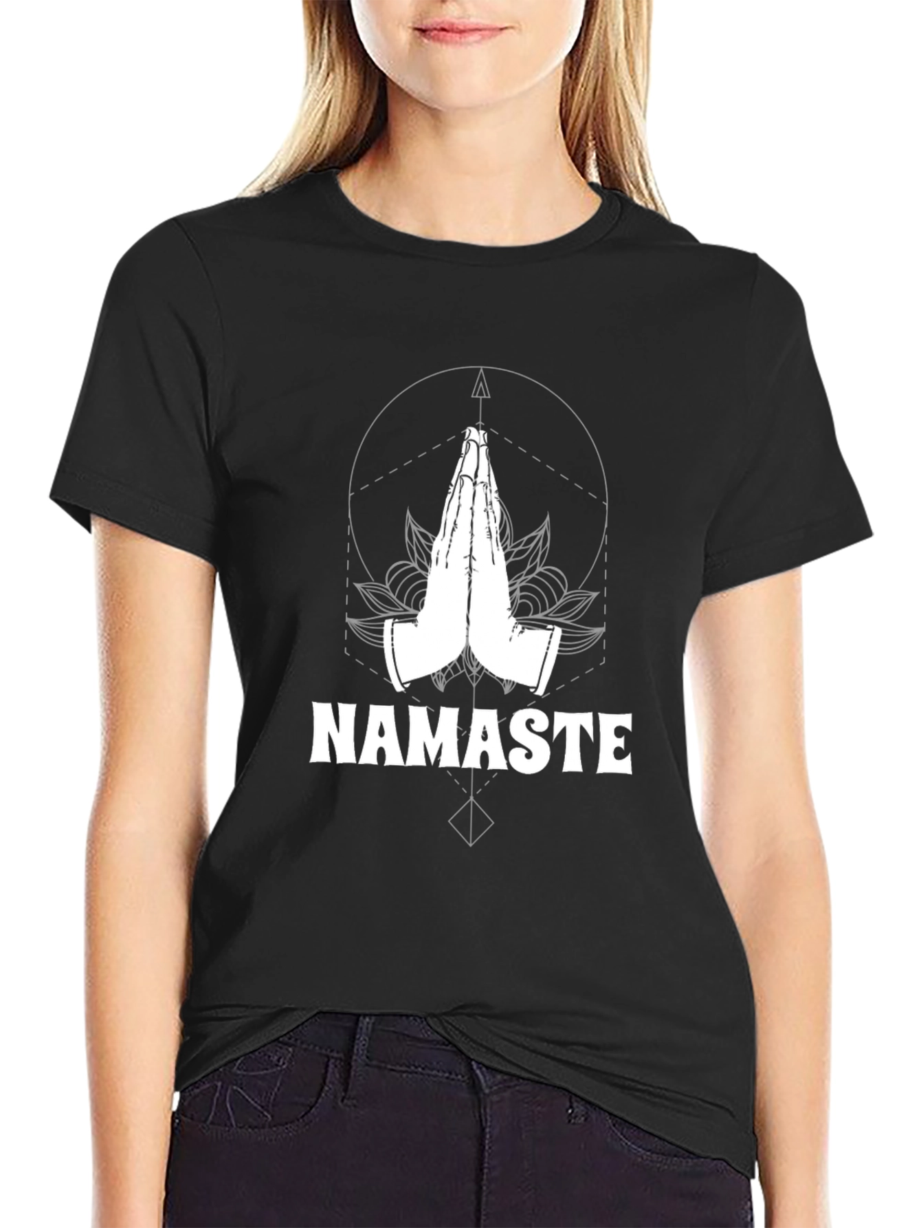 Namaste Hands Graphic T-Shirt - Spiritual Tee