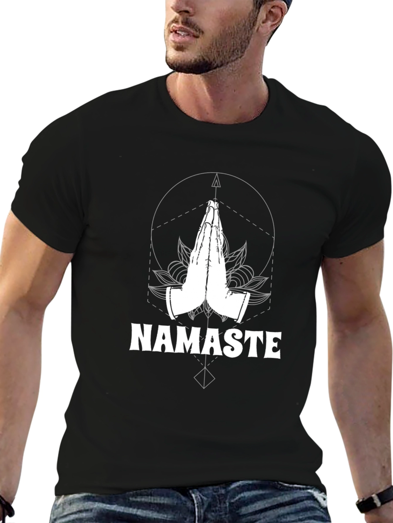 Namaste Hands Graphic T-Shirt - Spiritual Tee