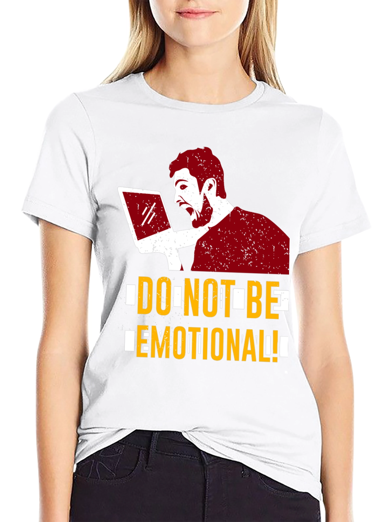 Dont Be Emotional Graphic Tee - Black Cotton T-Shirt