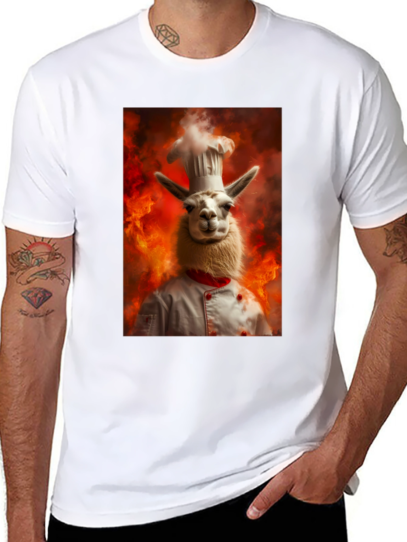 Chef Llama T-Shirt - Culinary Humor Apparel