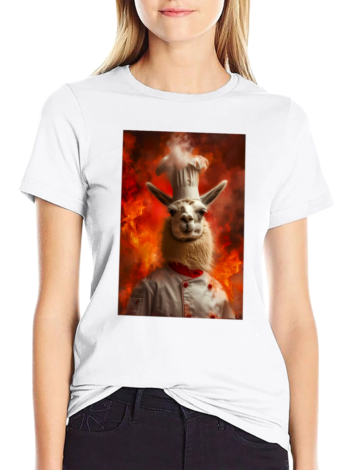 Chef Llama T-Shirt - Culinary Humor Apparel