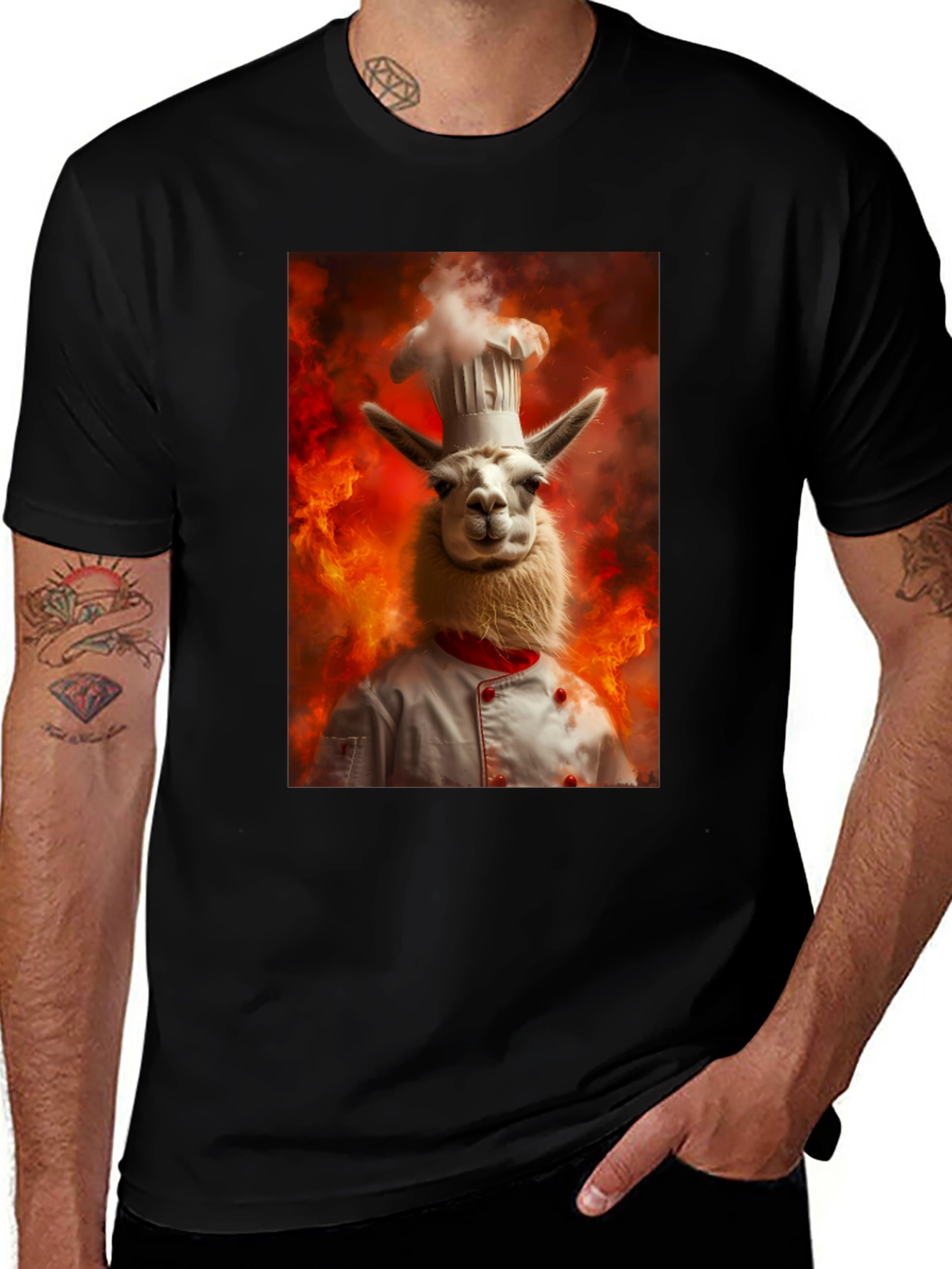 Chef Llama T-Shirt - Culinary Humor Apparel