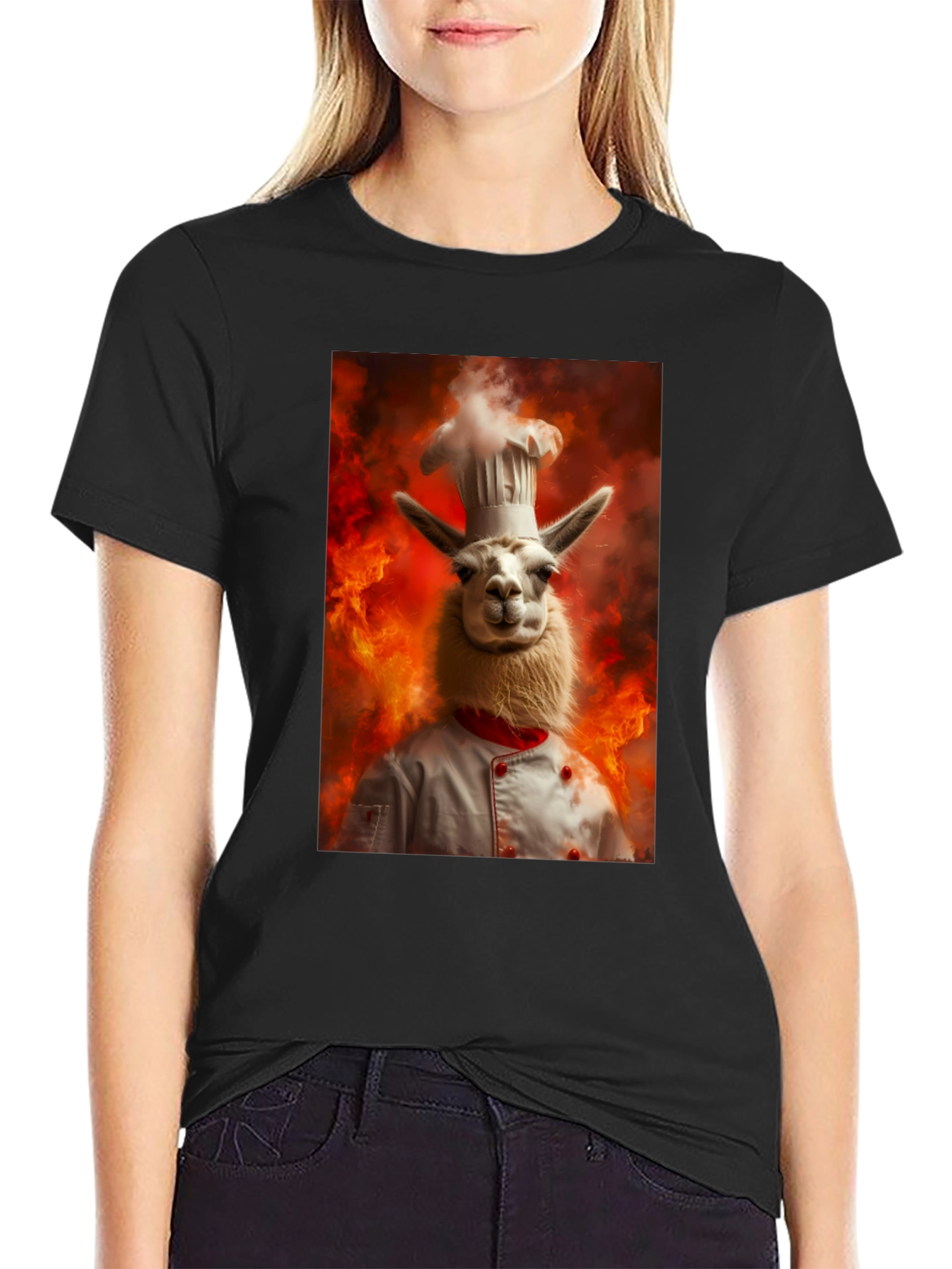Chef Llama T-Shirt - Culinary Humor Apparel
