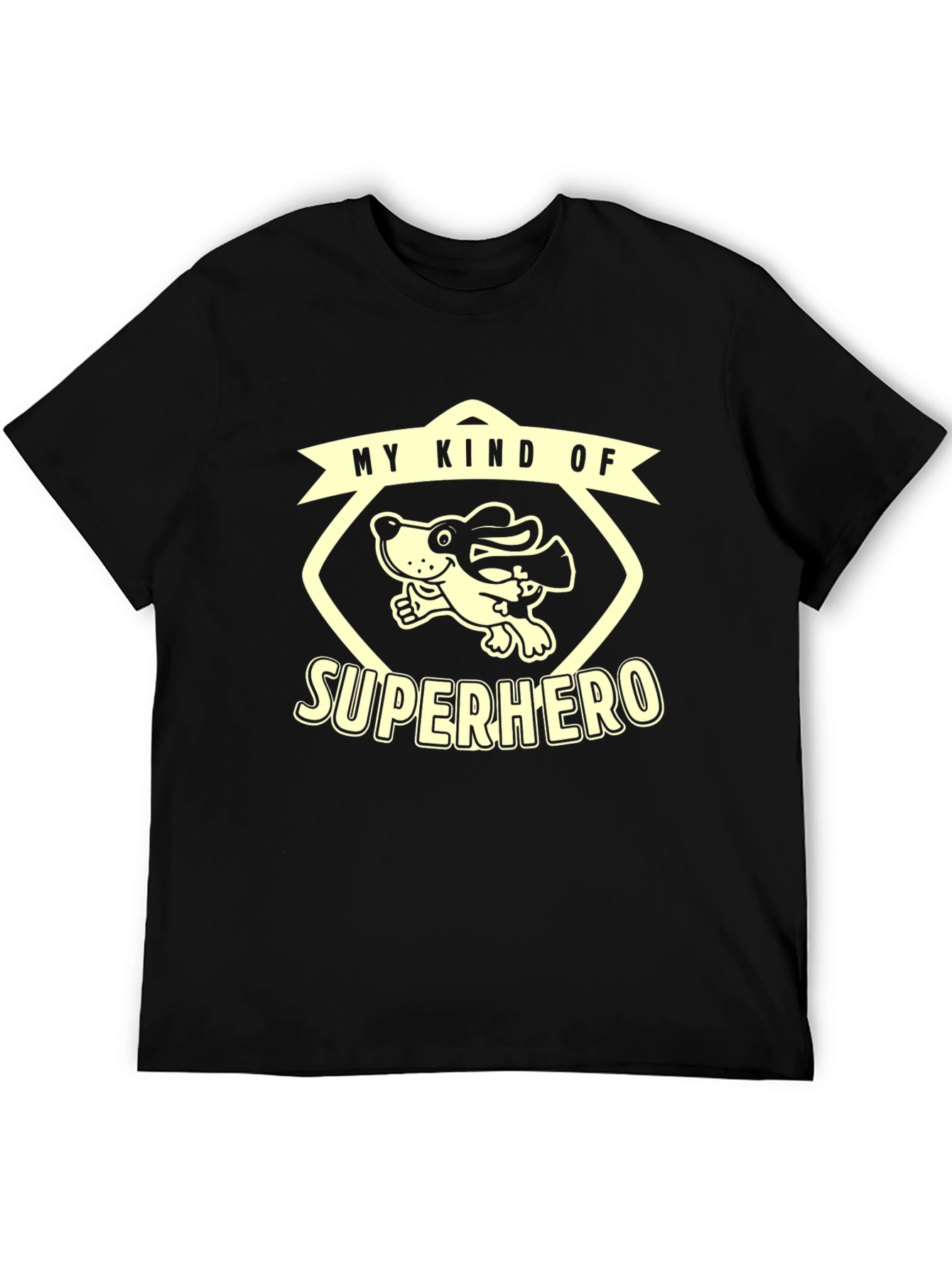 My Kind of Superhero Dog Graphic Tee - Black