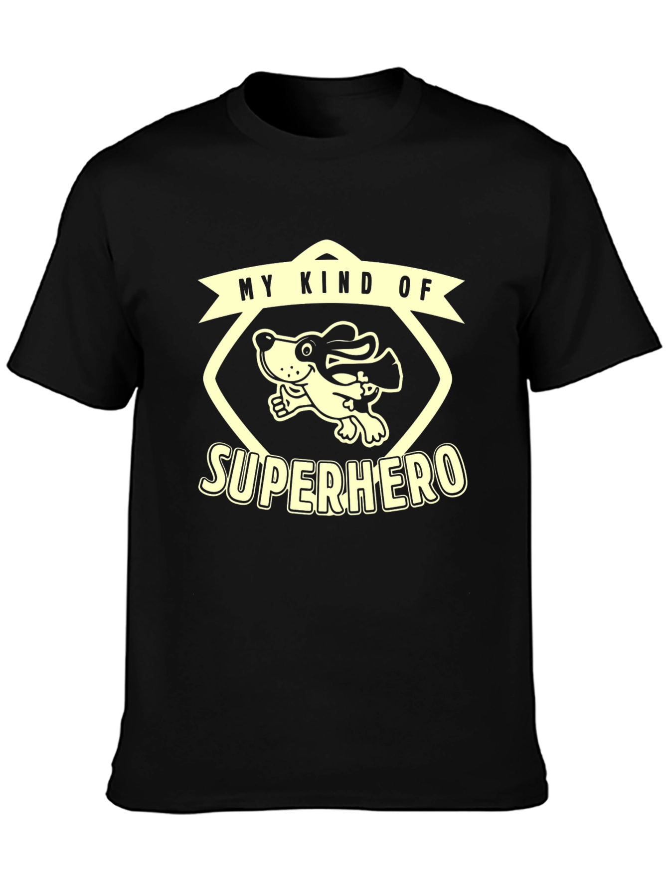 My Kind of Superhero Dog Graphic Tee - Black
