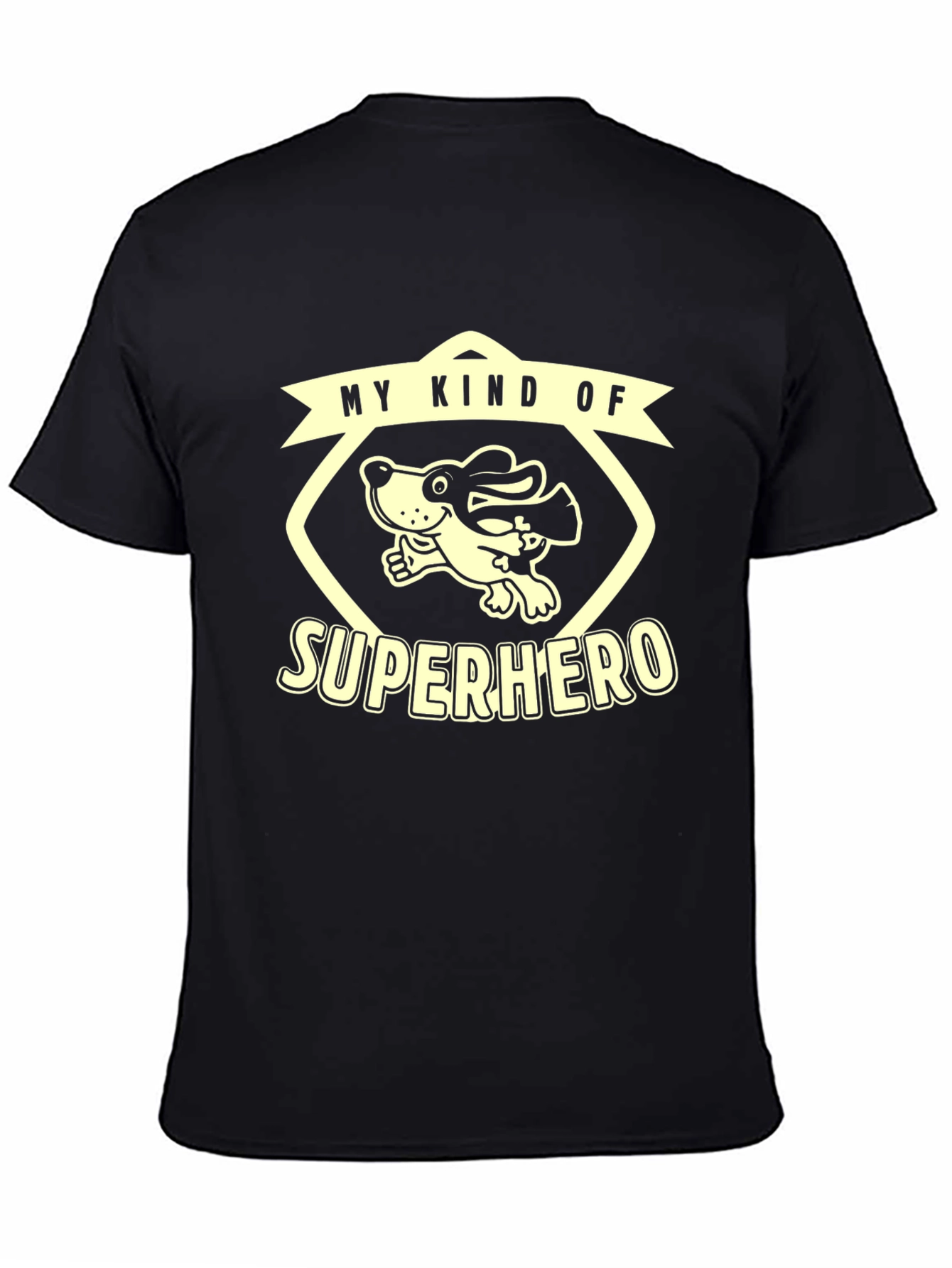 My Kind of Superhero Dog Graphic Tee - Black