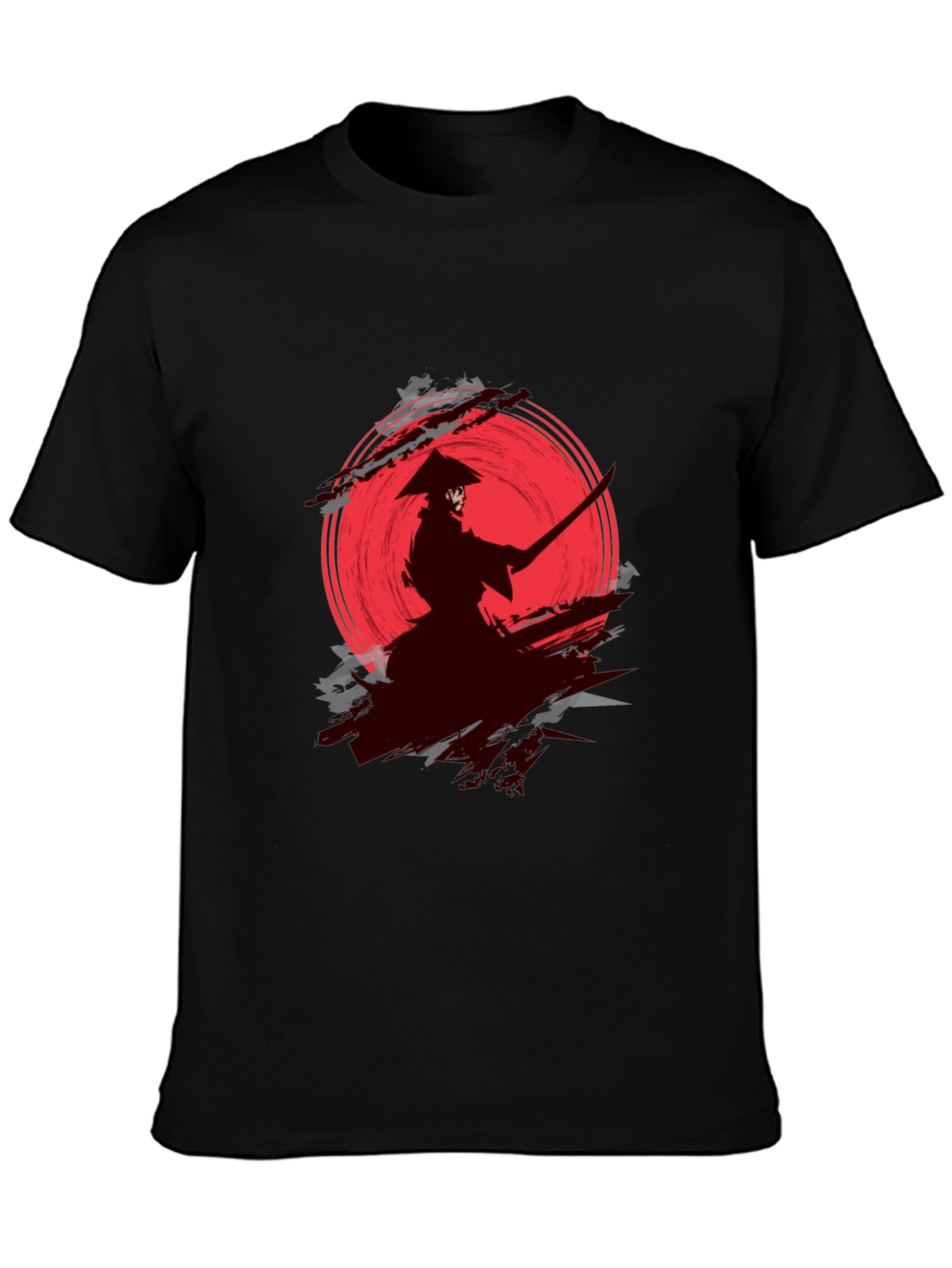 Samurai Silhouette Graphic Tee - Unique Design