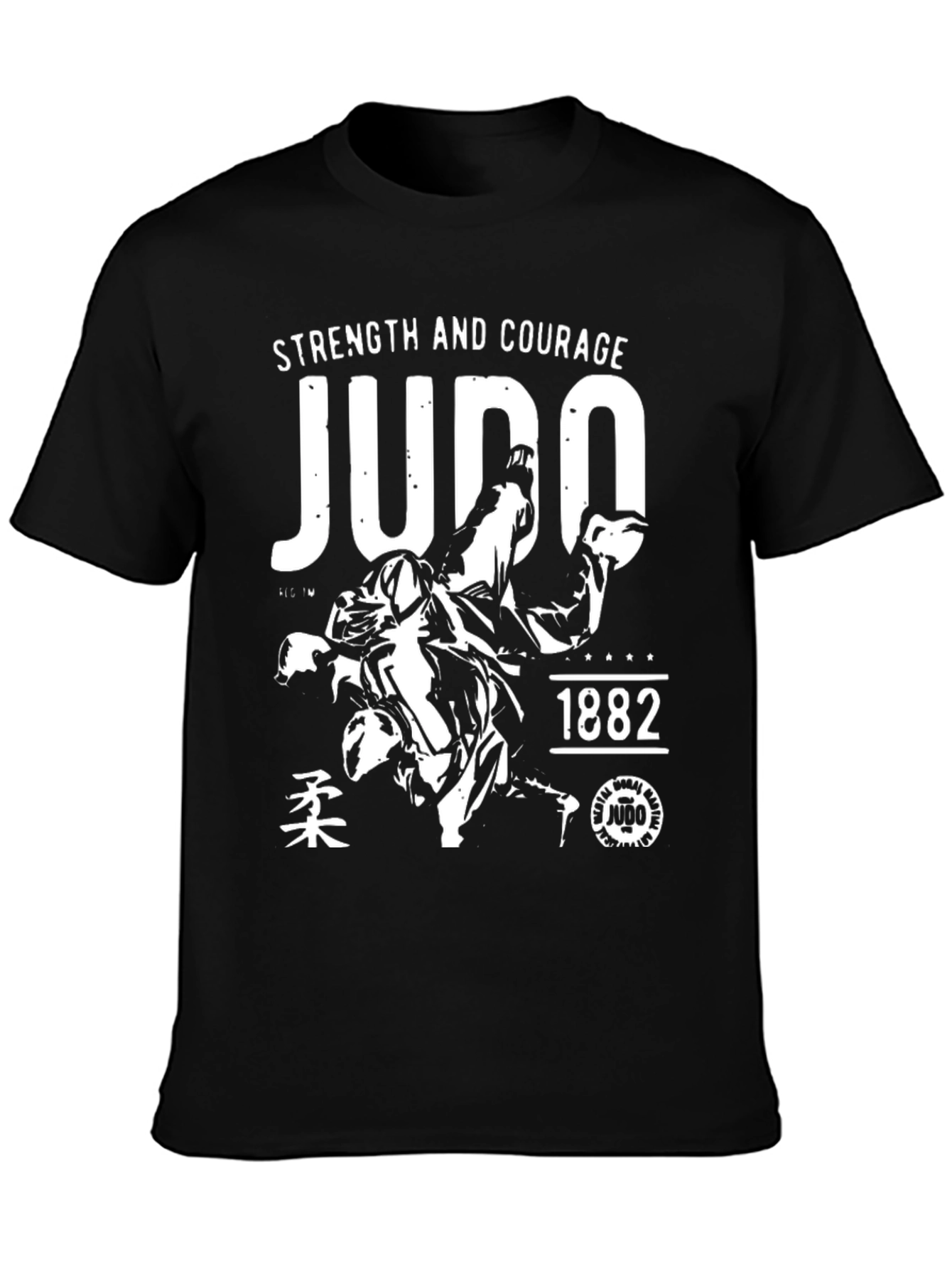 Judo T-Shirt: Strength and Courage Martial Arts Tee