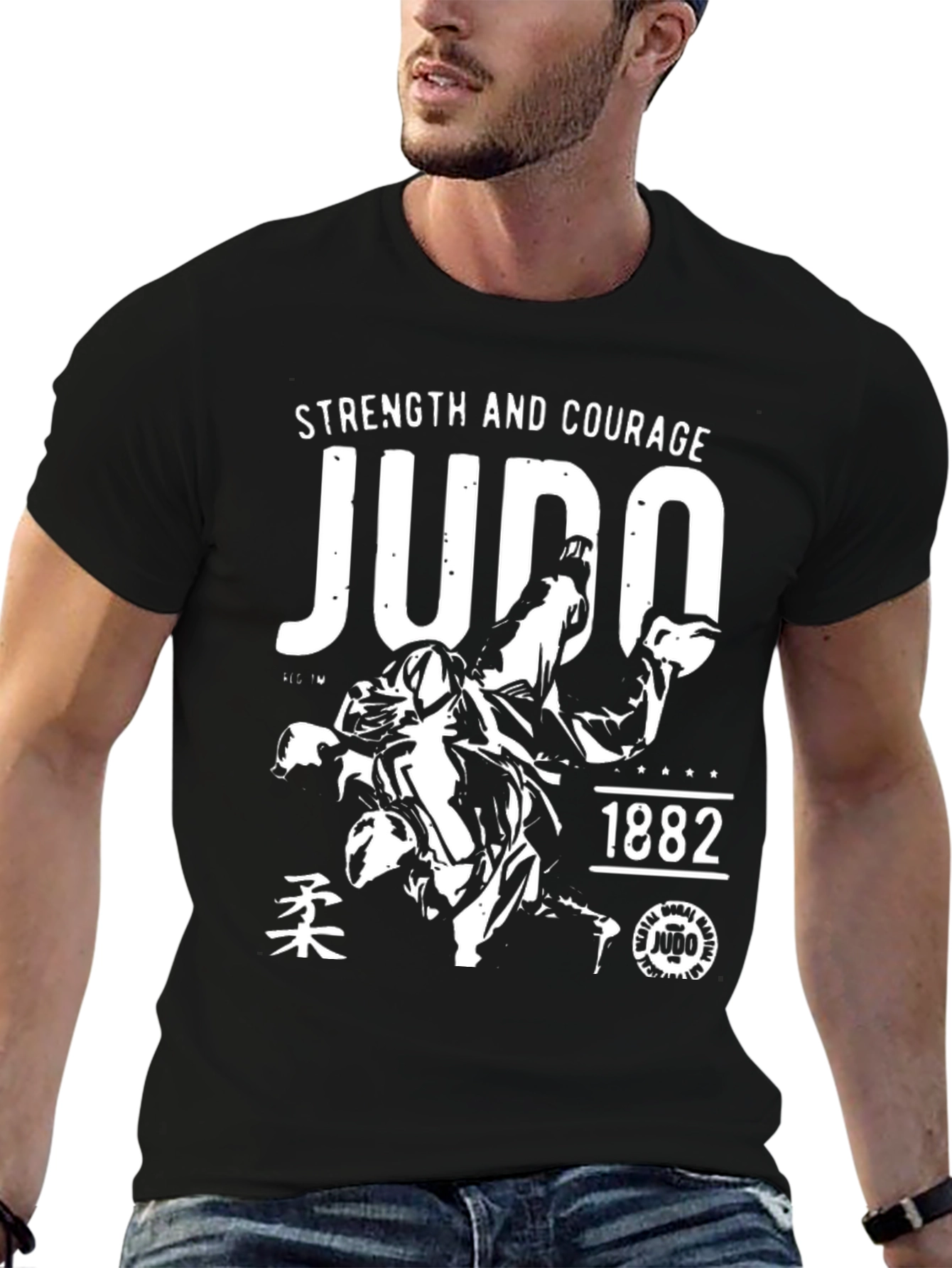 Judo T-Shirt: Strength and Courage Martial Arts Tee