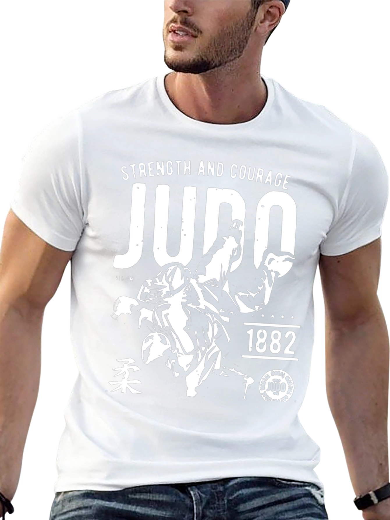 Judo T-Shirt: Strength and Courage Martial Arts Tee