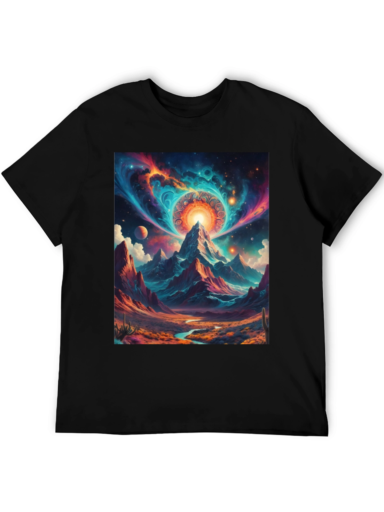 Cosmic Mountain T-Shirt: Unique Graphic Tee