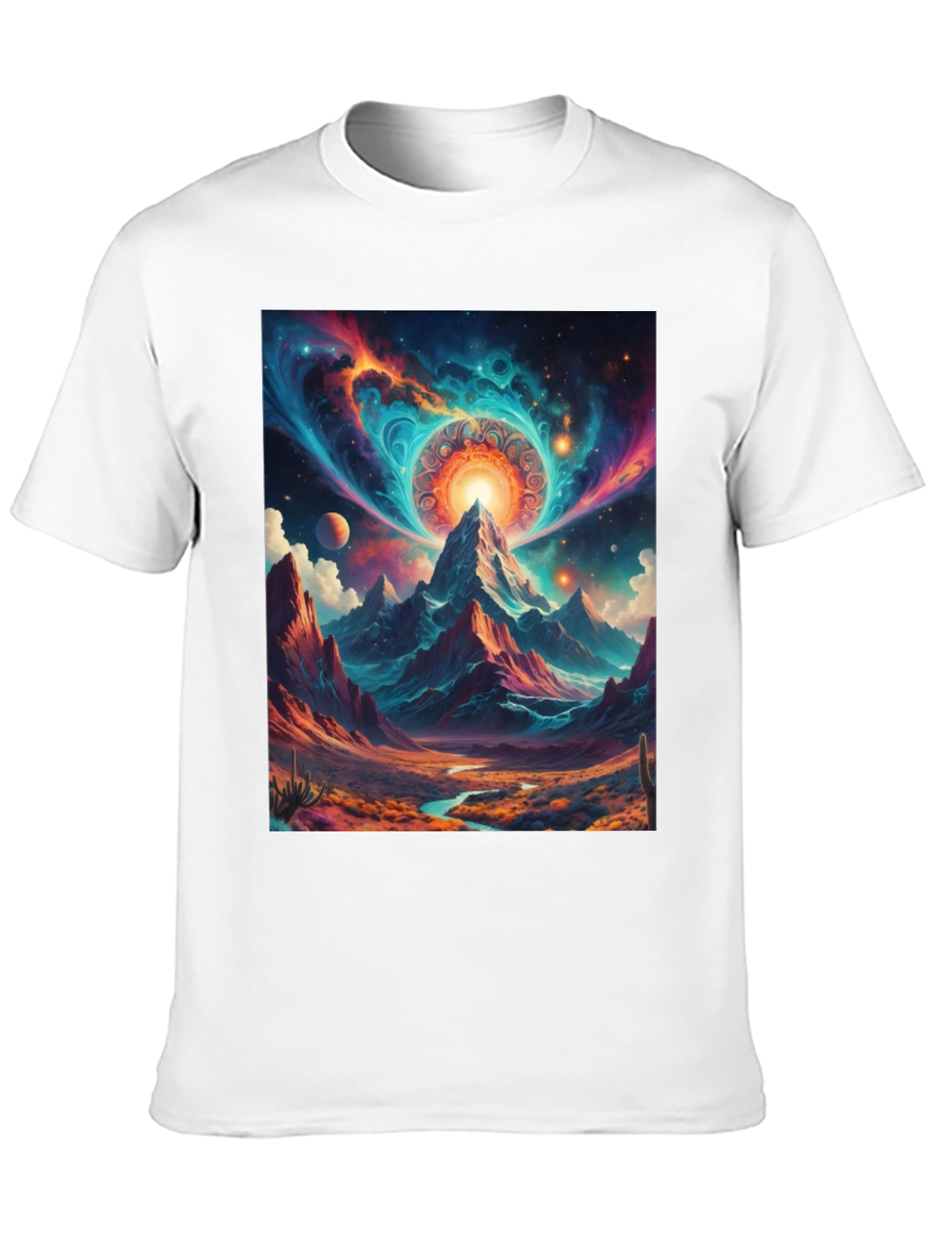 Cosmic Mountain T-Shirt: Unique Graphic Tee