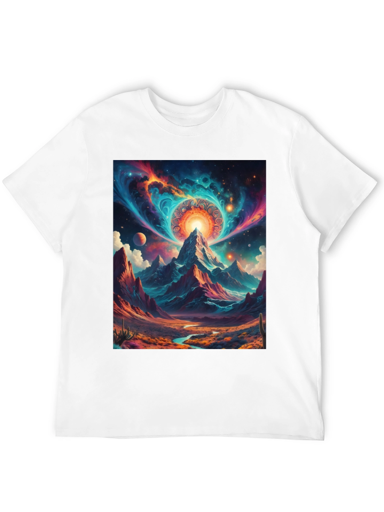 Cosmic Mountain T-Shirt: Unique Graphic Tee