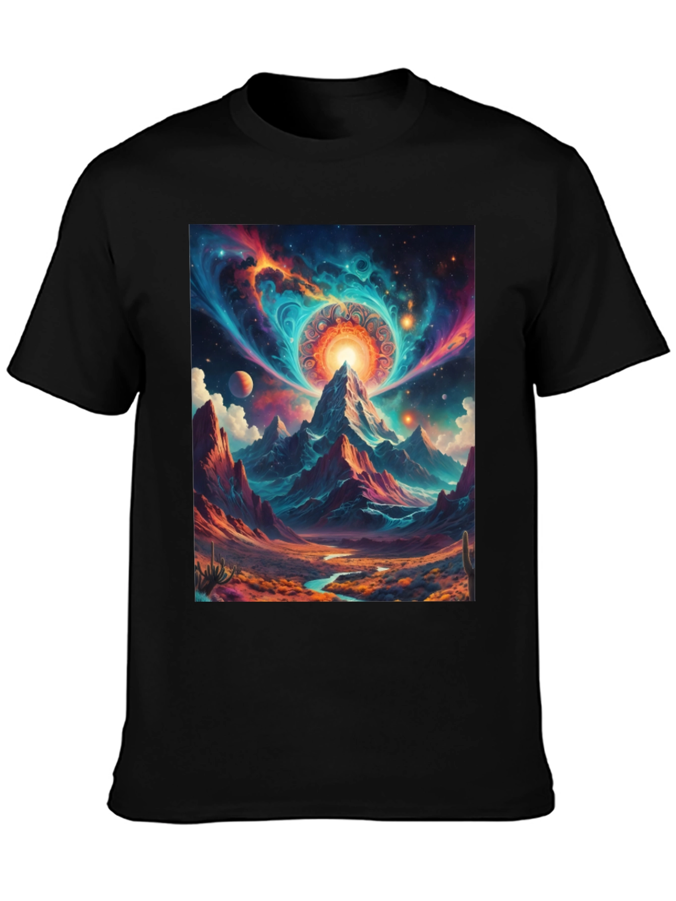 Cosmic Mountain T-Shirt: Unique Graphic Tee