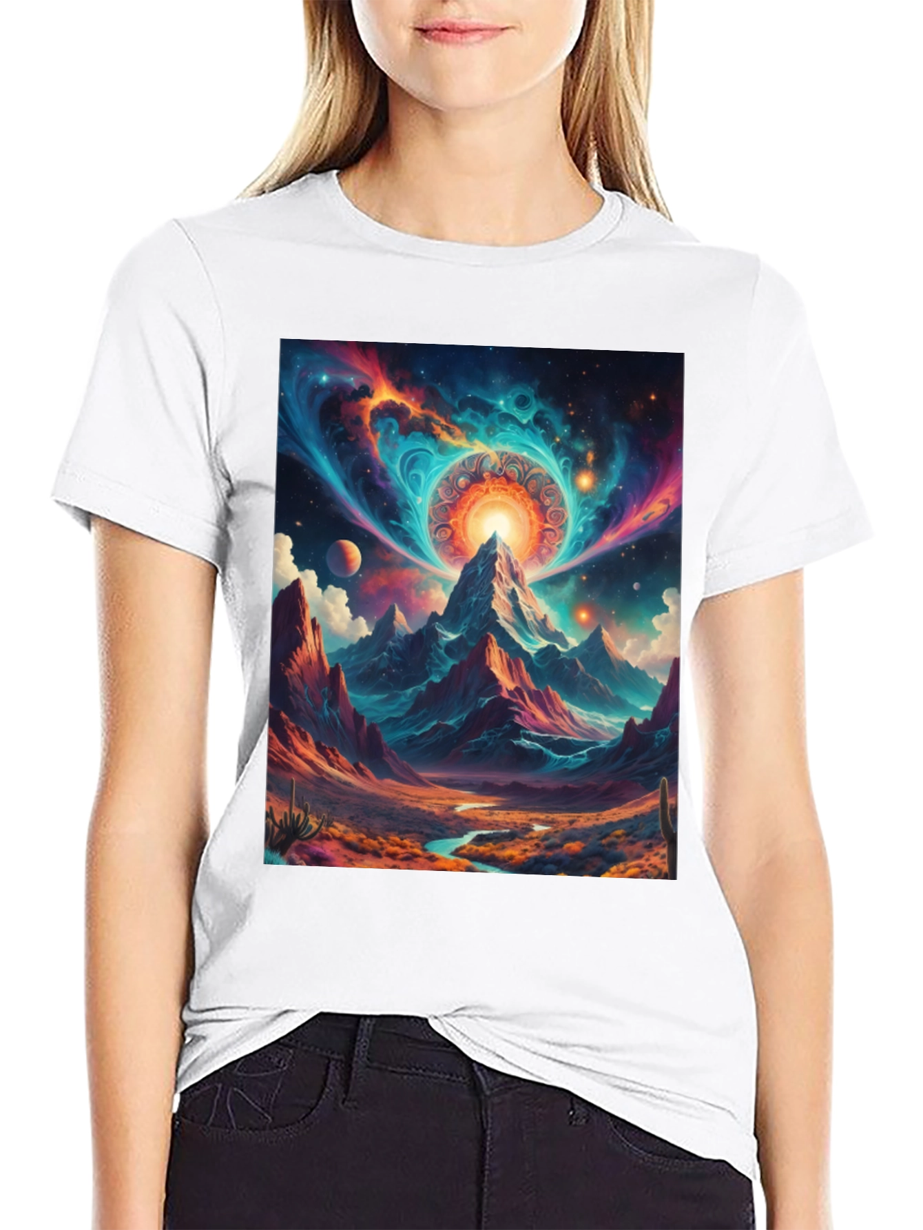 Cosmic Mountain T-Shirt: Unique Graphic Tee