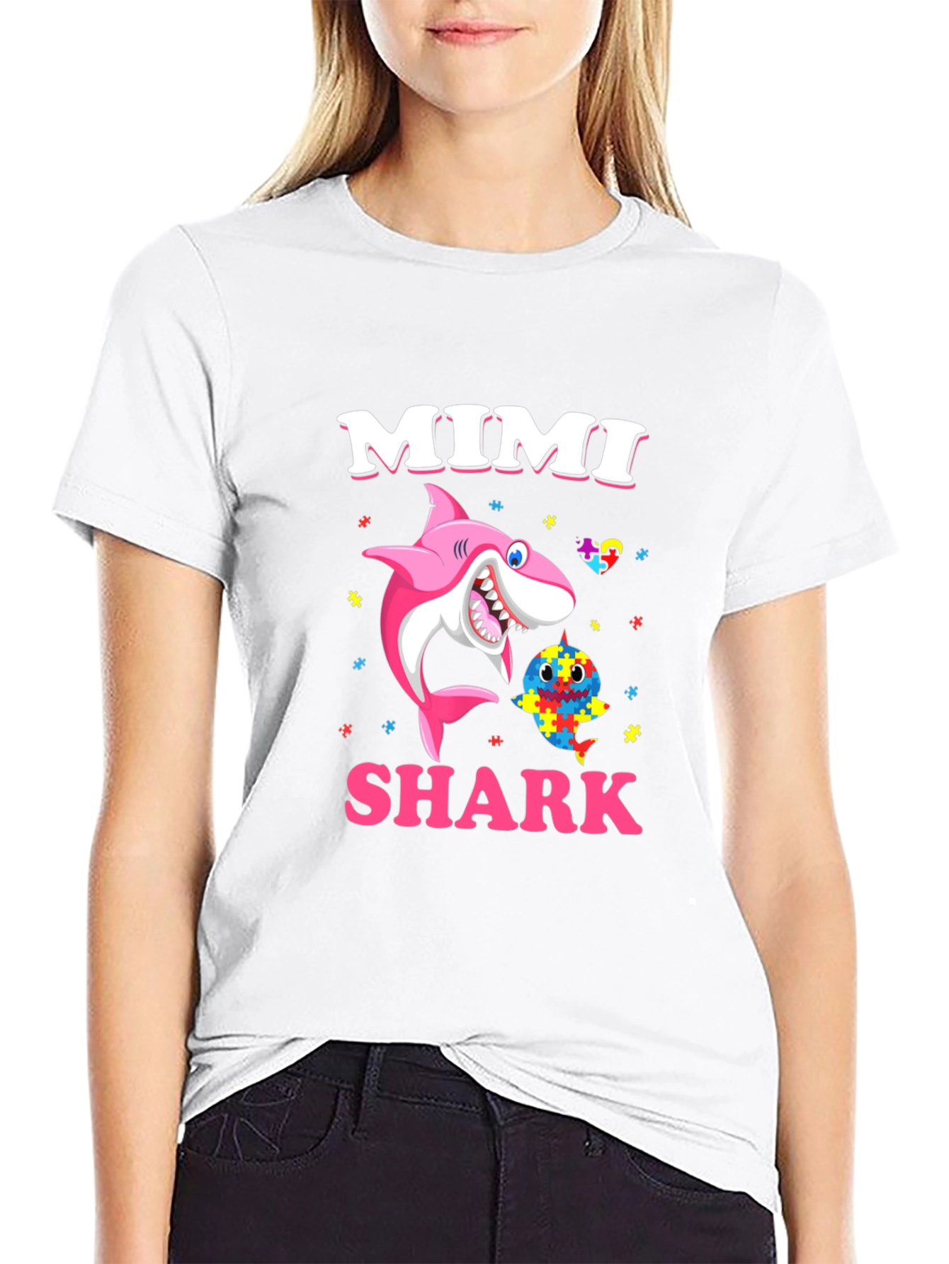 Mimi Shark Autism Awareness T-Shirt