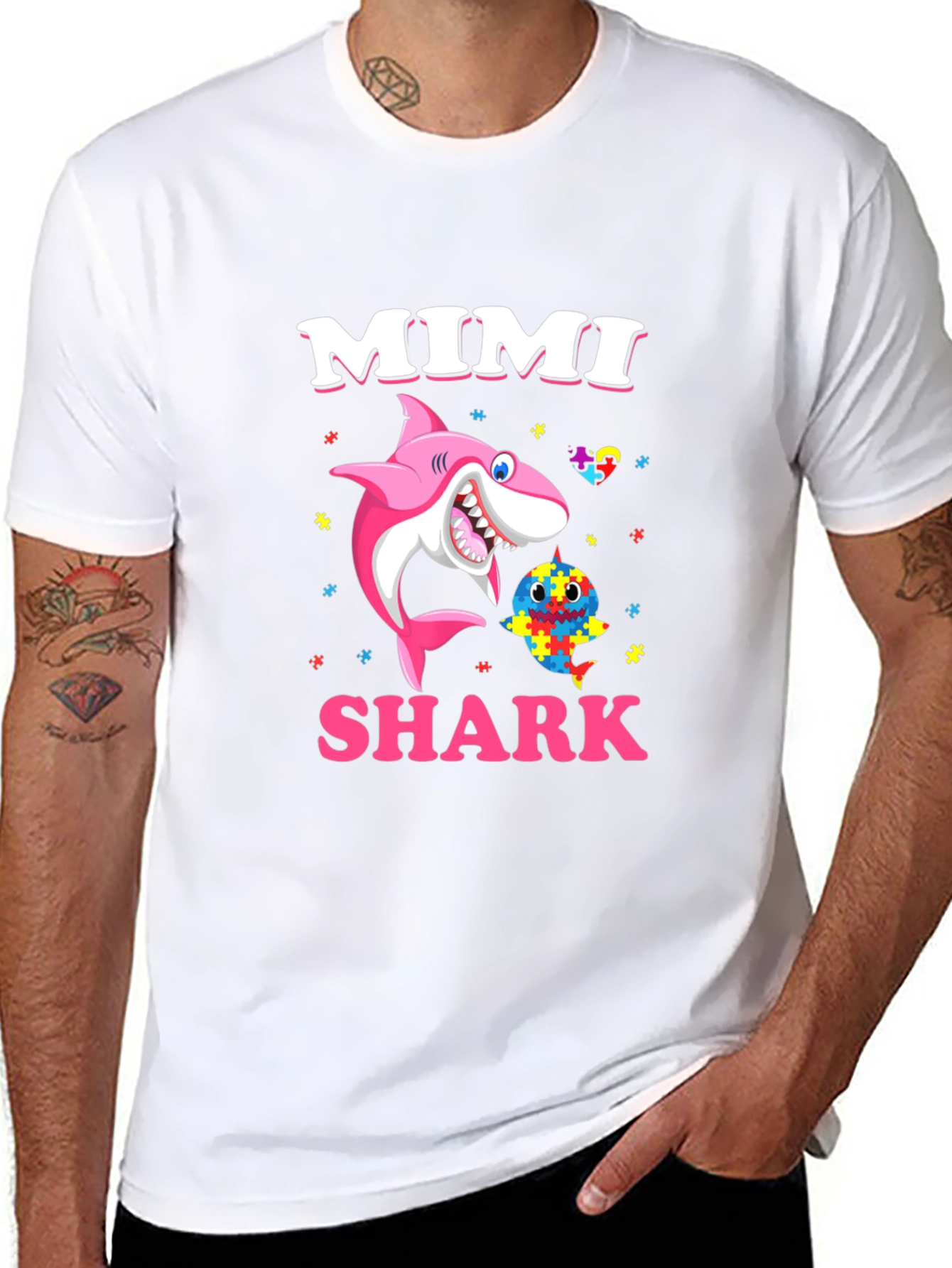 Mimi Shark Autism Awareness T-Shirt