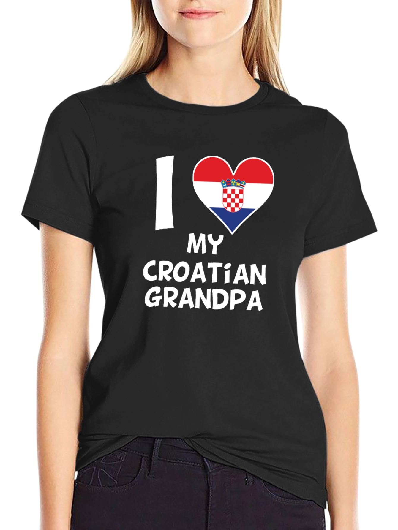 I Heart My Croatian Grandpa - Novelty T-Shirt