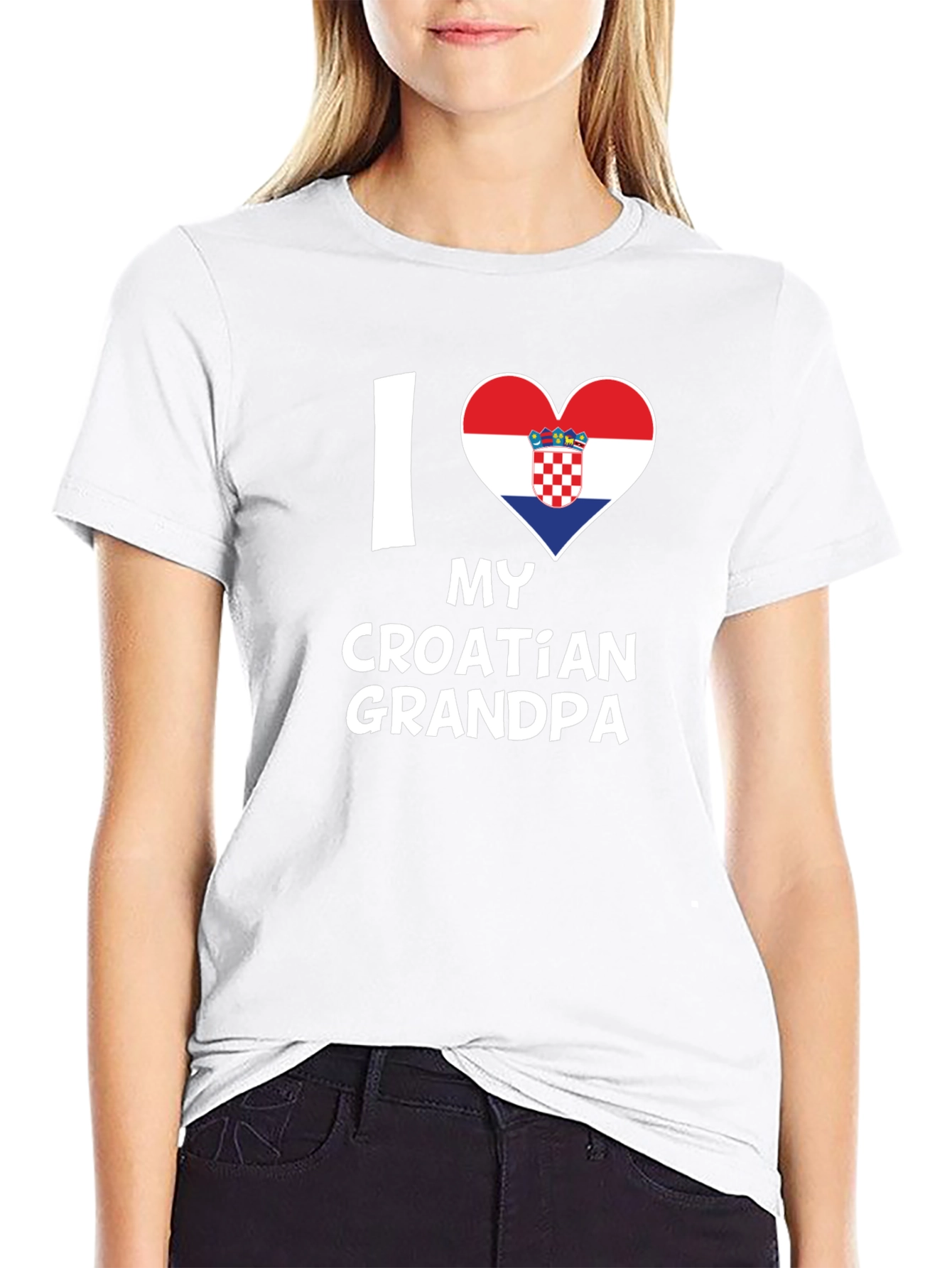 I Heart My Croatian Grandpa - Novelty T-Shirt