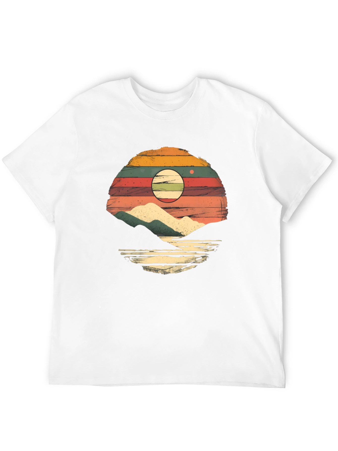 Retro Sunset Mountain Graphic T-Shirt
