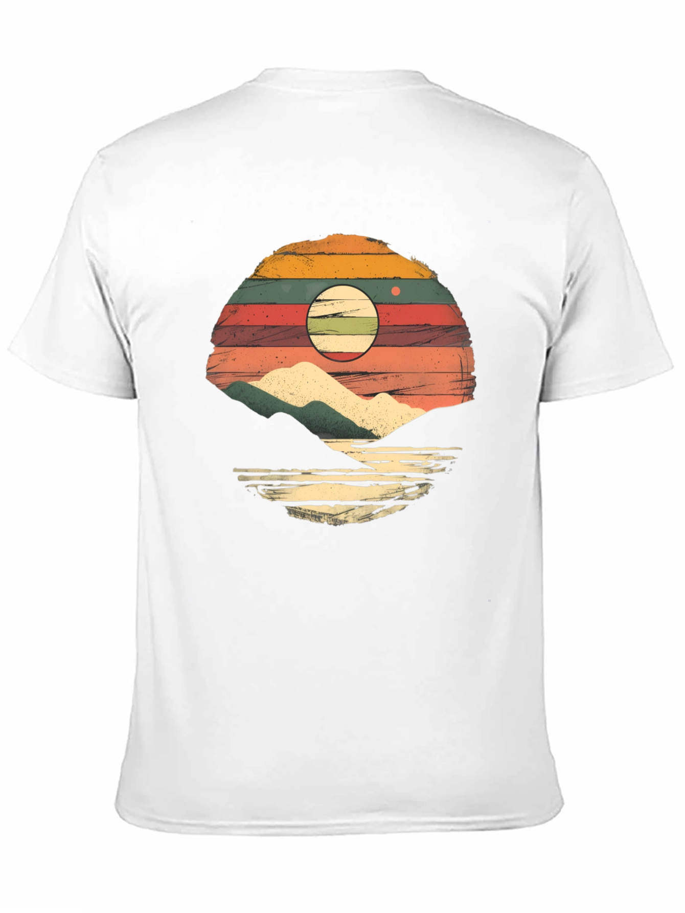 Retro Sunset Mountain Graphic T-Shirt
