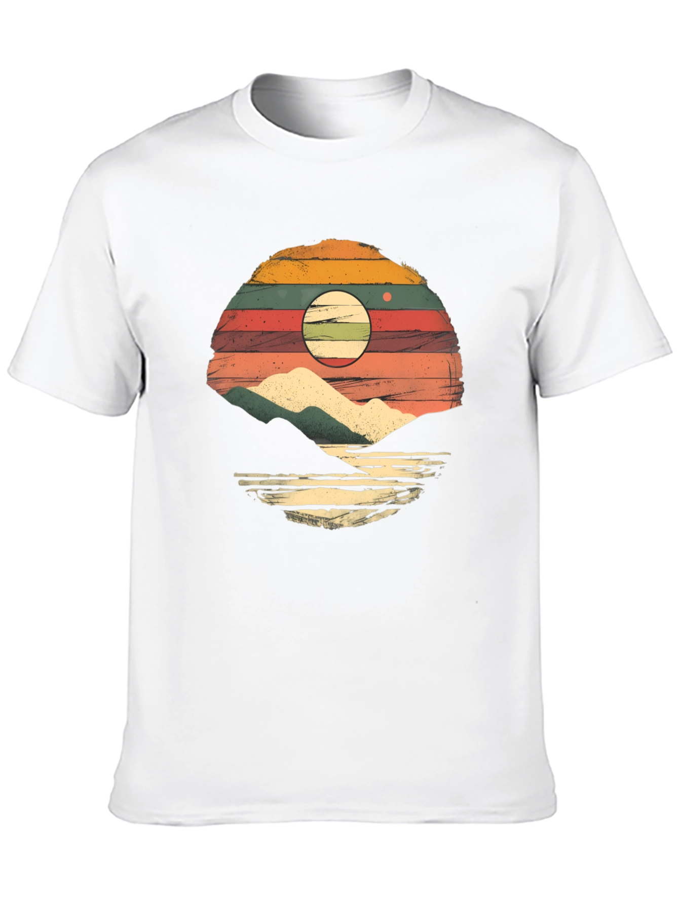 Retro Sunset Mountain Graphic T-Shirt