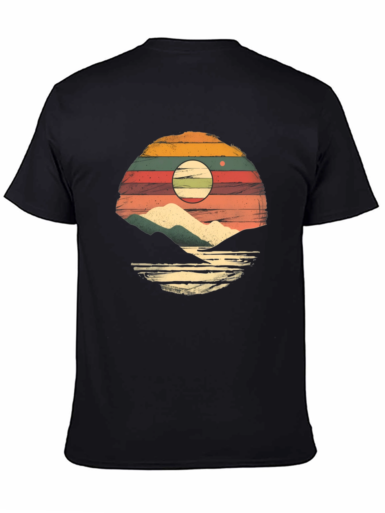 Retro Sunset Mountain Graphic T-Shirt