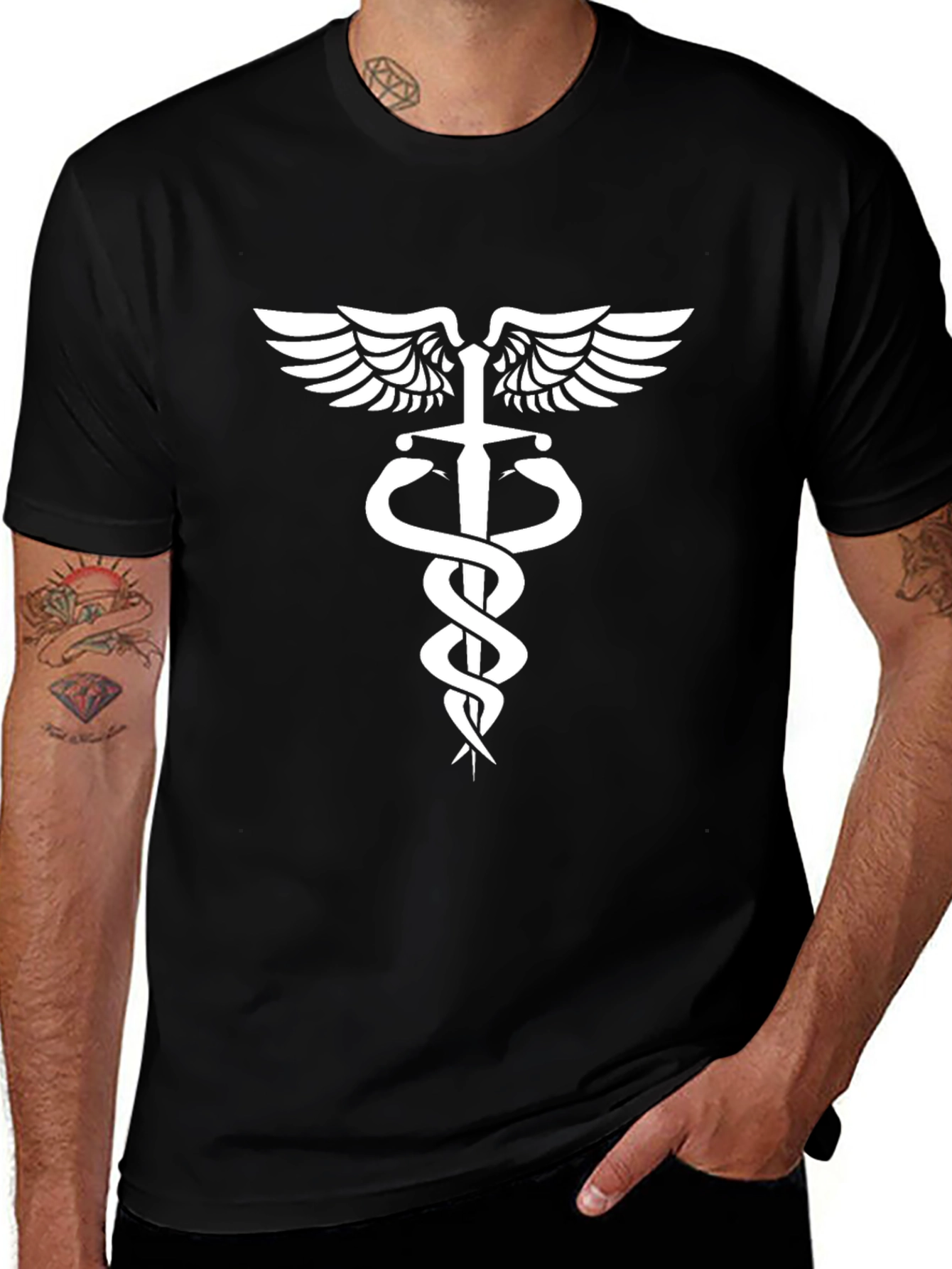 Caduceus Symbol T-Shirt - Medical Staff Tee