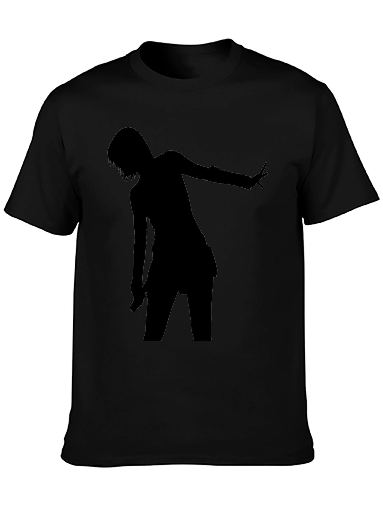 Silhouette Graphic Tee - Black Cotton Comfort Fit