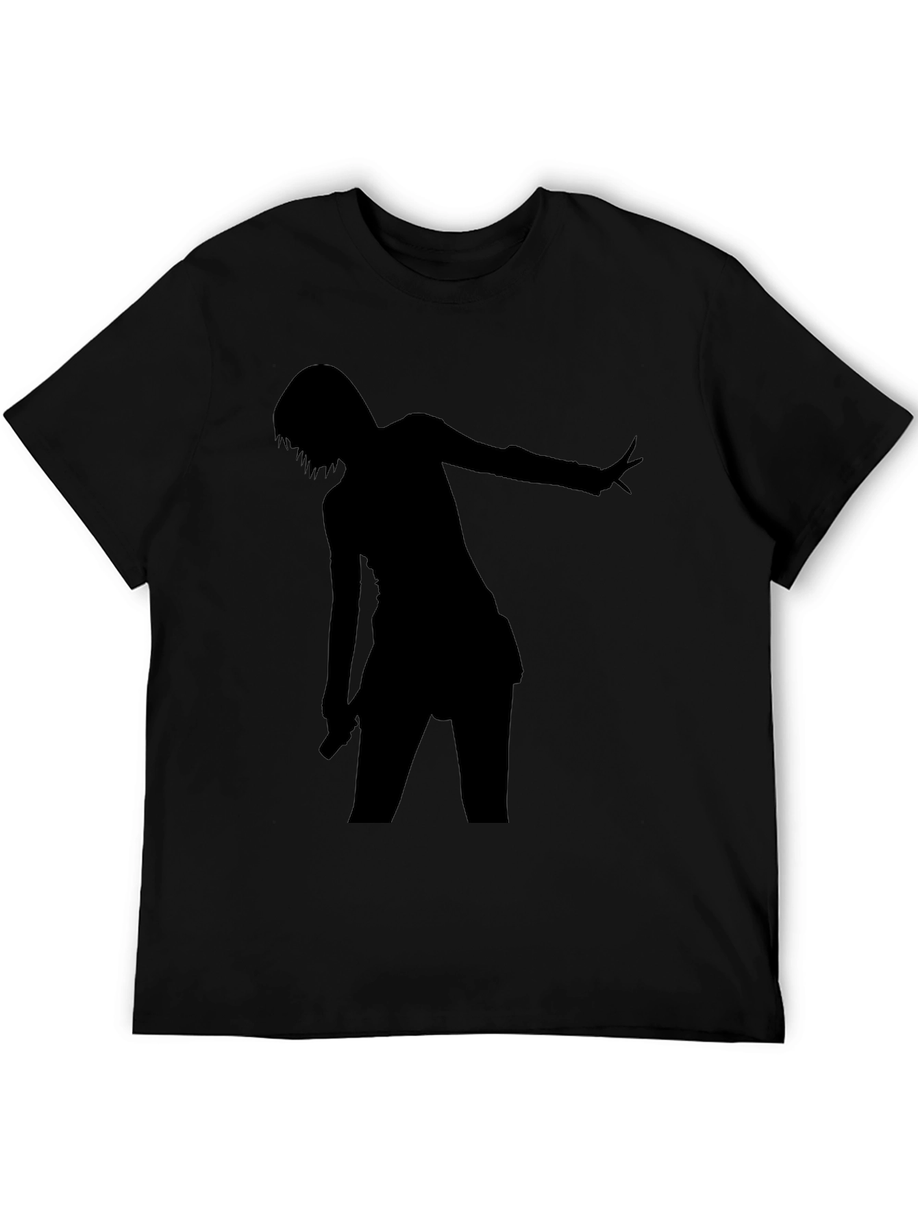 Silhouette Graphic Tee - Black Cotton Comfort Fit