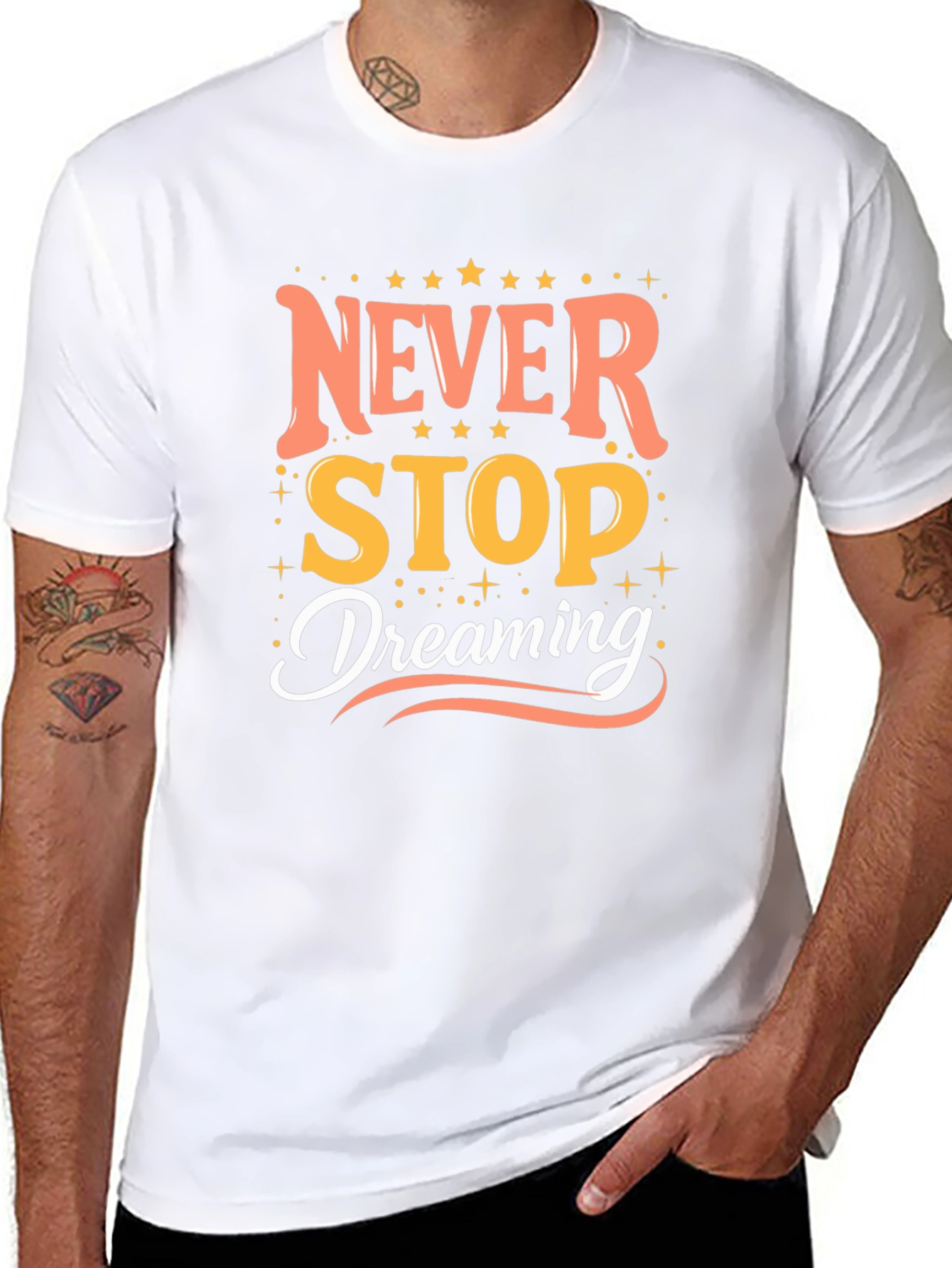 Inspirational Never Stop Dreaming Graphic Tee