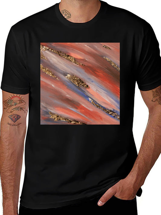 Abstract Art Mens Black T-Shirt