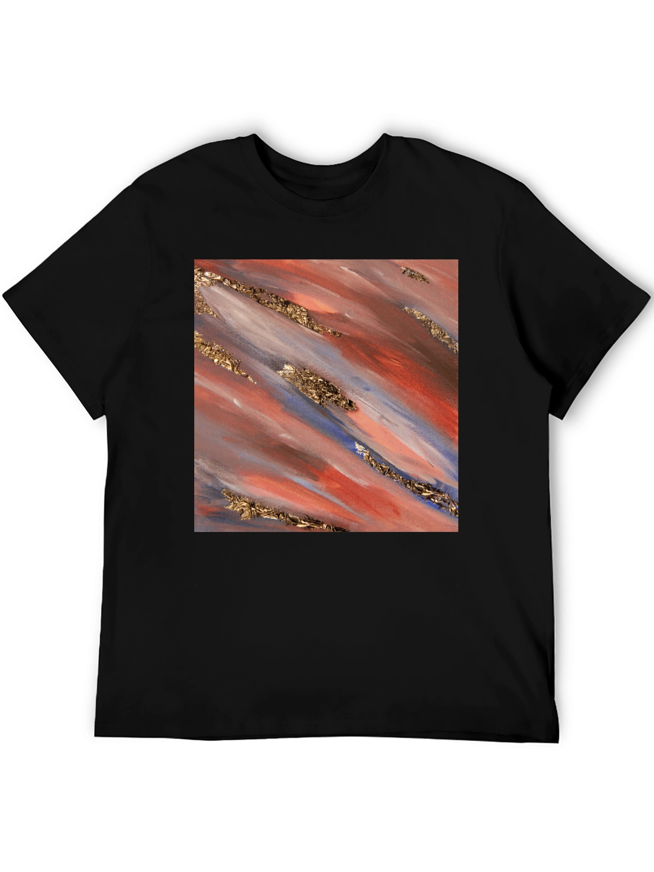 Abstract Art Mens Black T-Shirt