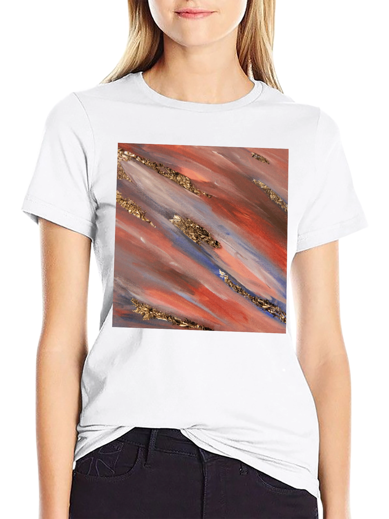 Abstract Art Mens Black T-Shirt